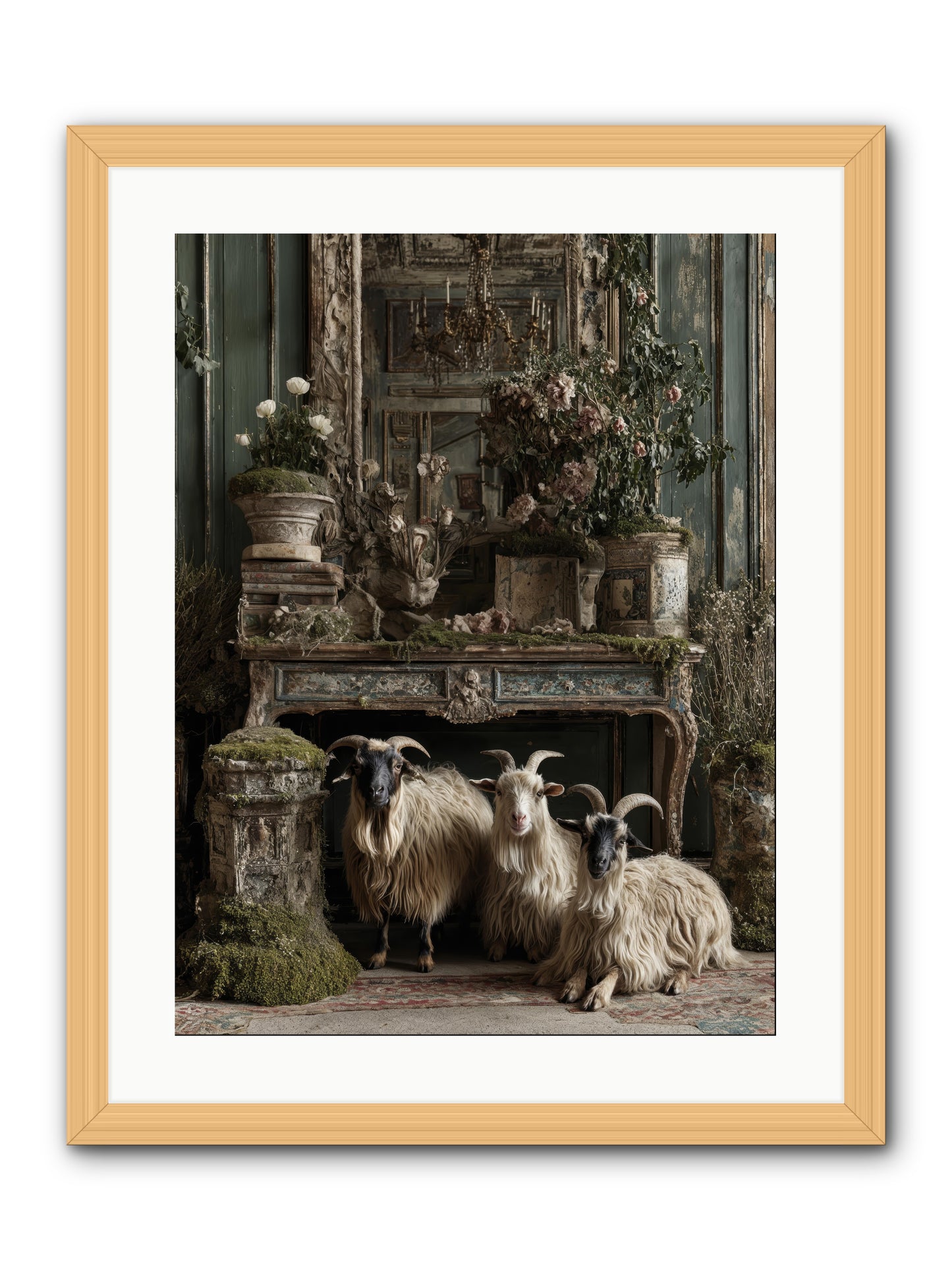Wild grace reigning -- Framed Print - Natural 18x24