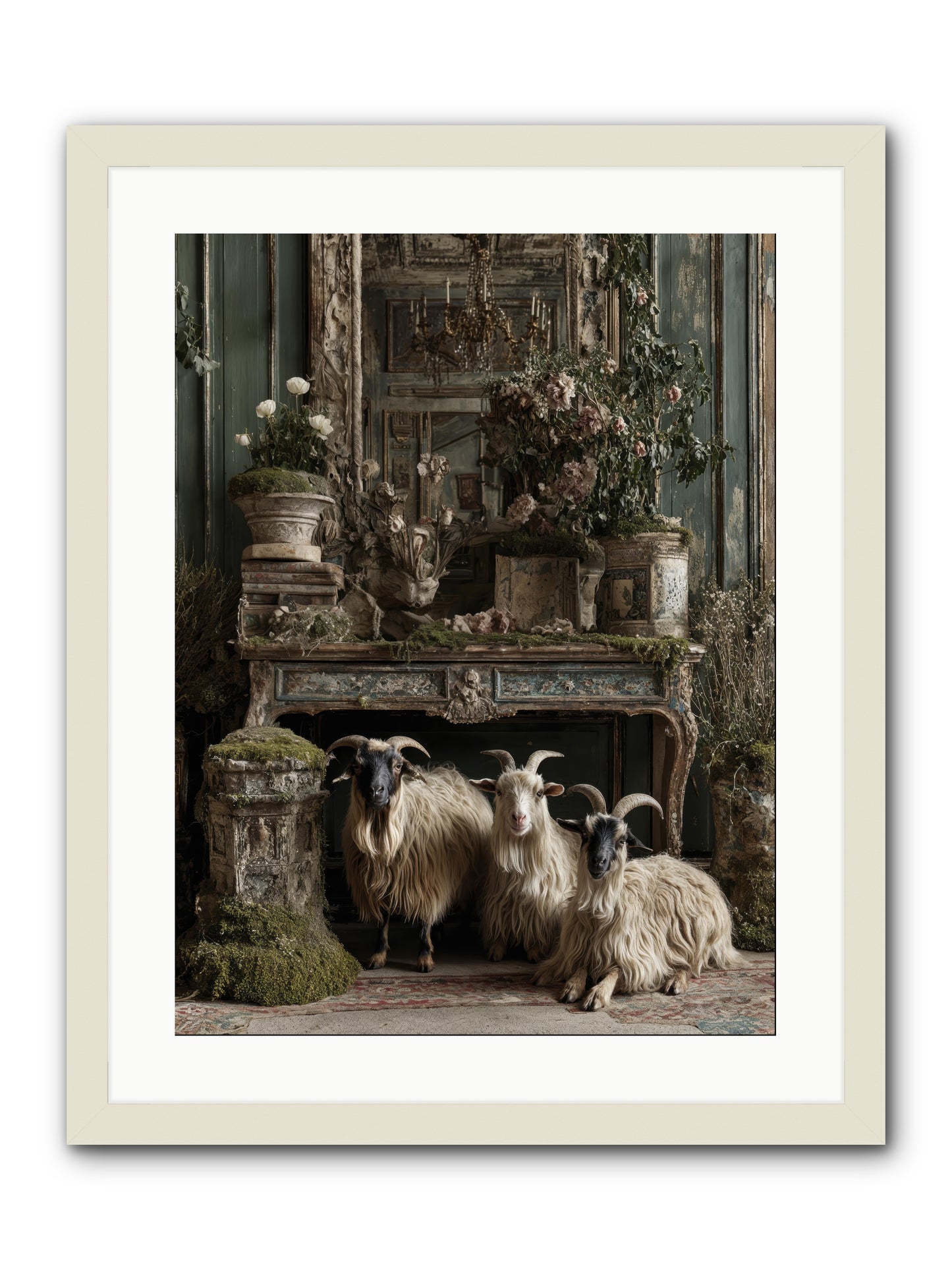 Wild grace reigning -- Framed Print - White 18x24