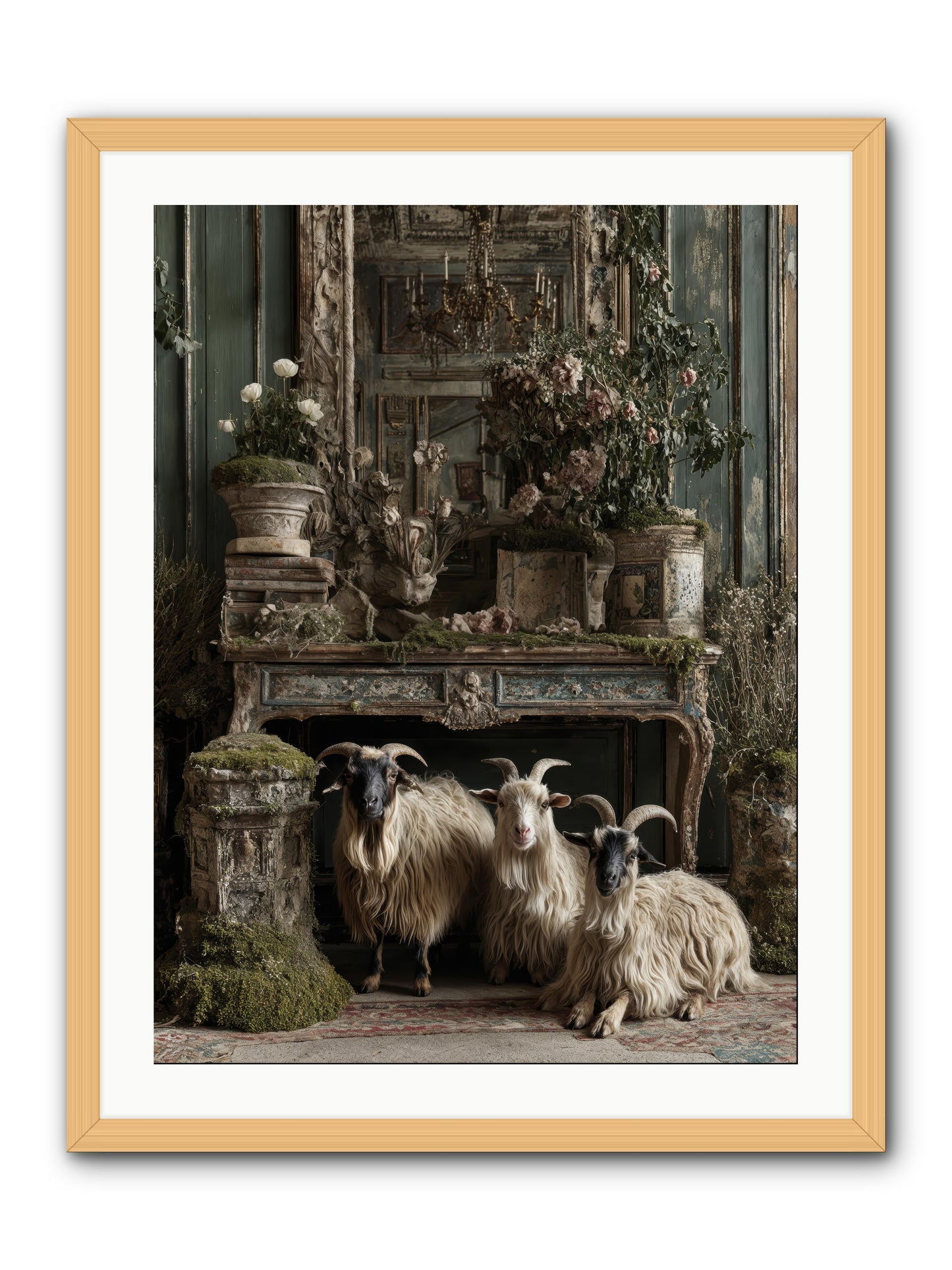 Wild grace reigning -- Framed Print - Natural 24x32