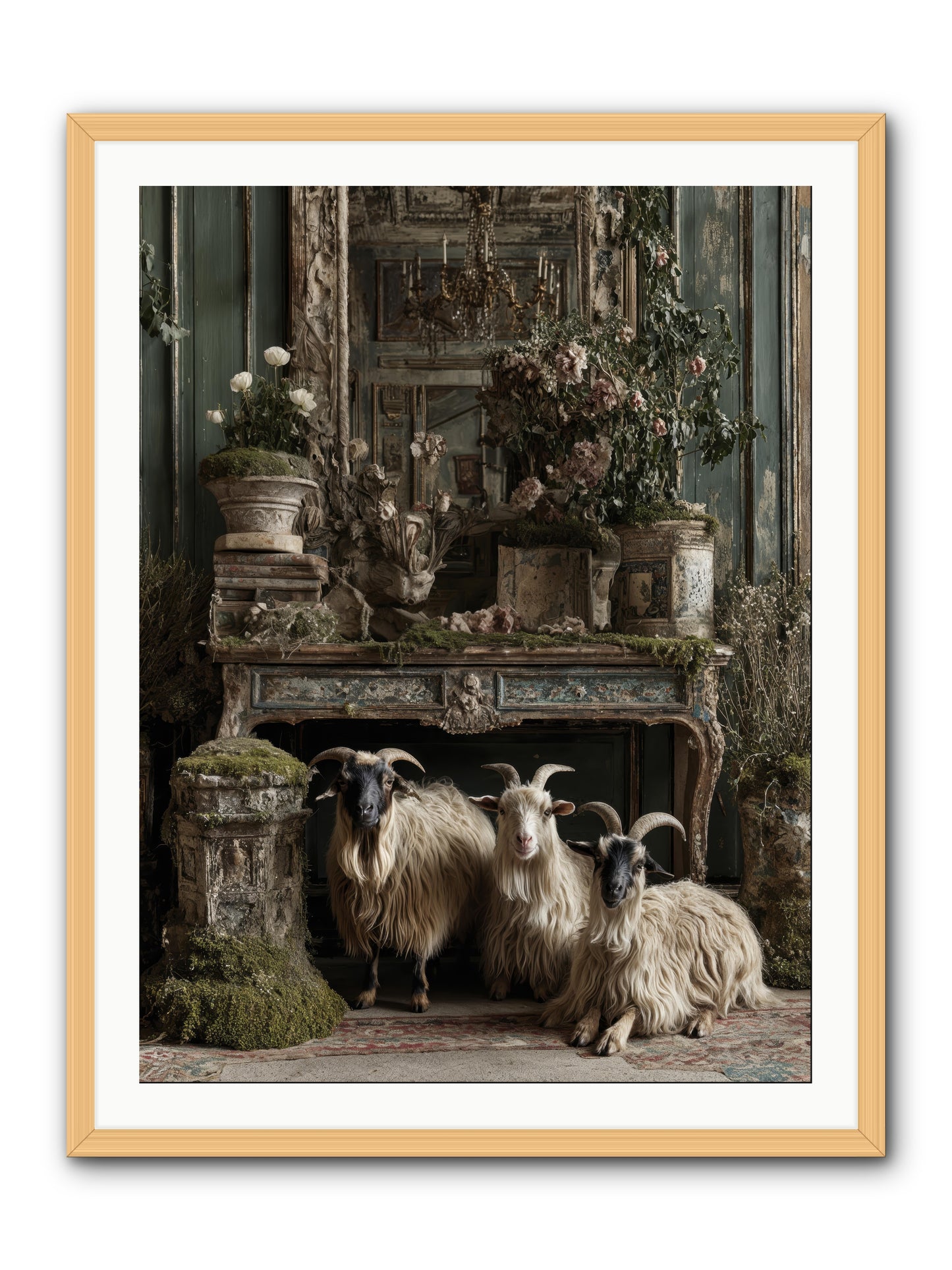 Wild grace reigning -- Framed Print - Natural 30x40