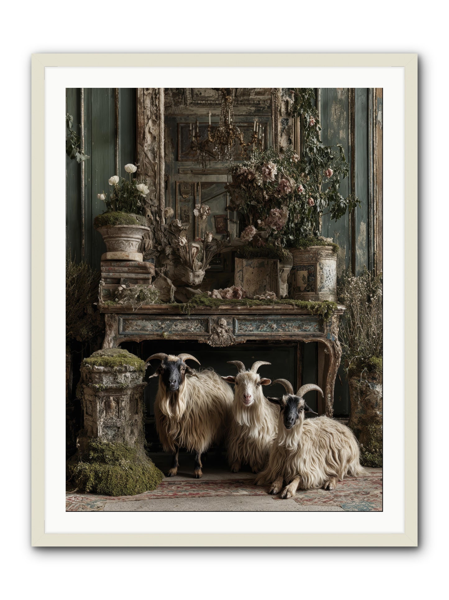 Wild grace reigning -- Framed Print - White 30x40