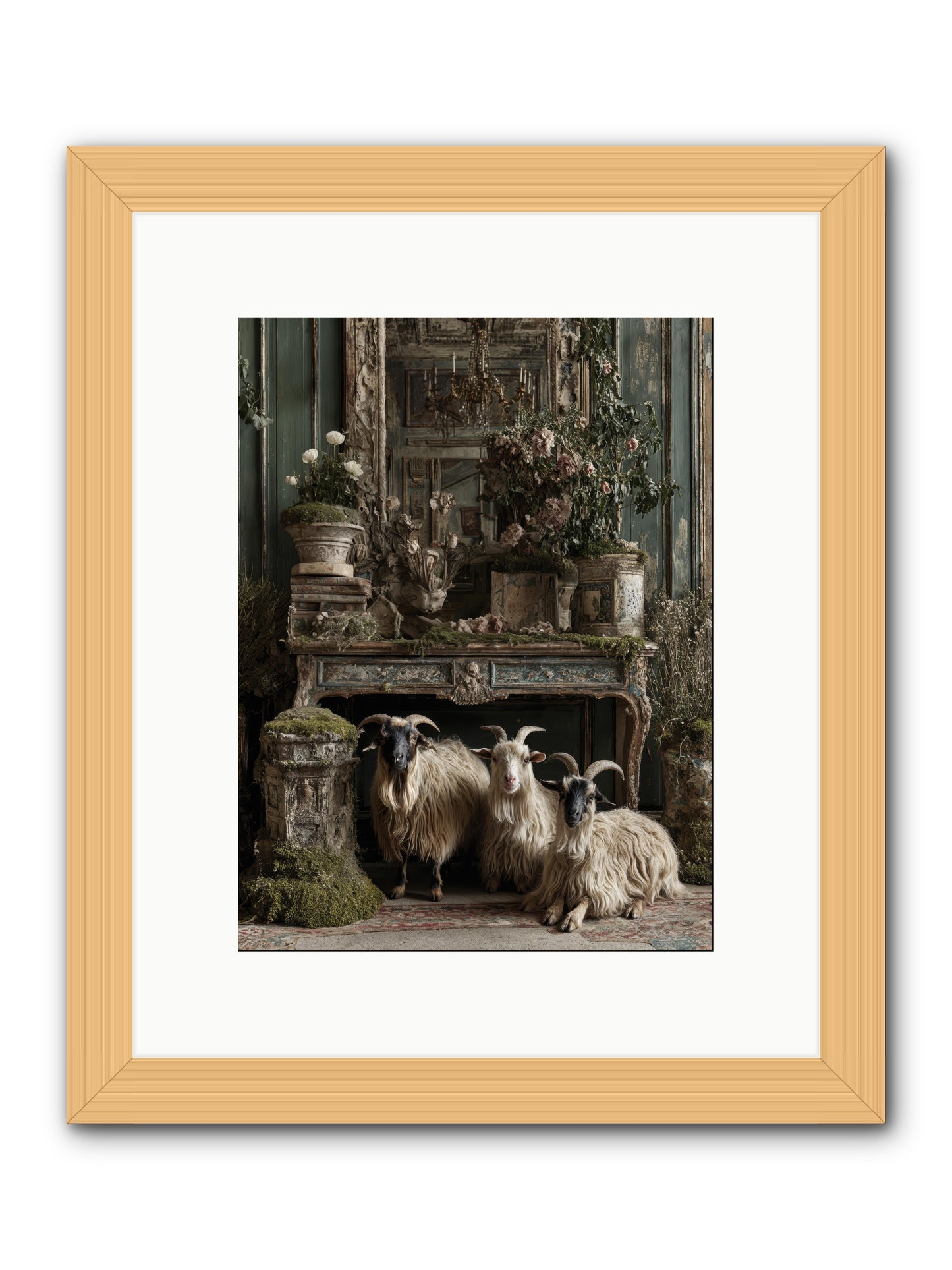 Wild grace reigning -- Framed Print - Natural 9x12