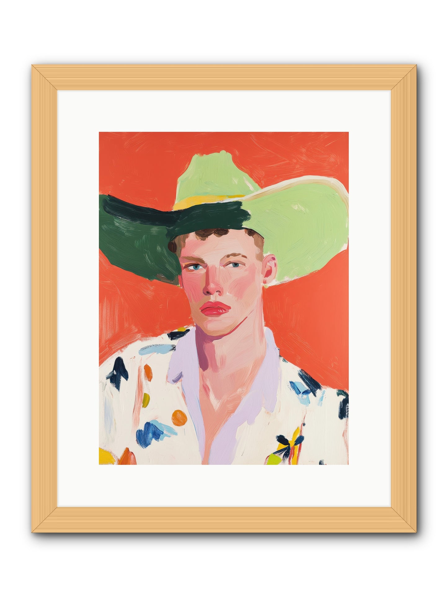 Wildfire Rodeo -- Framed Print - Natural 12x16