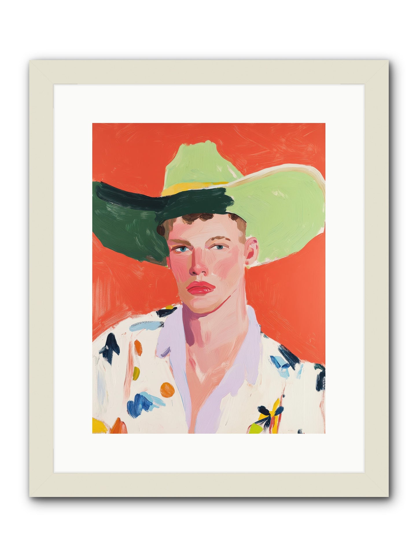 Wildfire Rodeo -- Framed Print - White 12x16