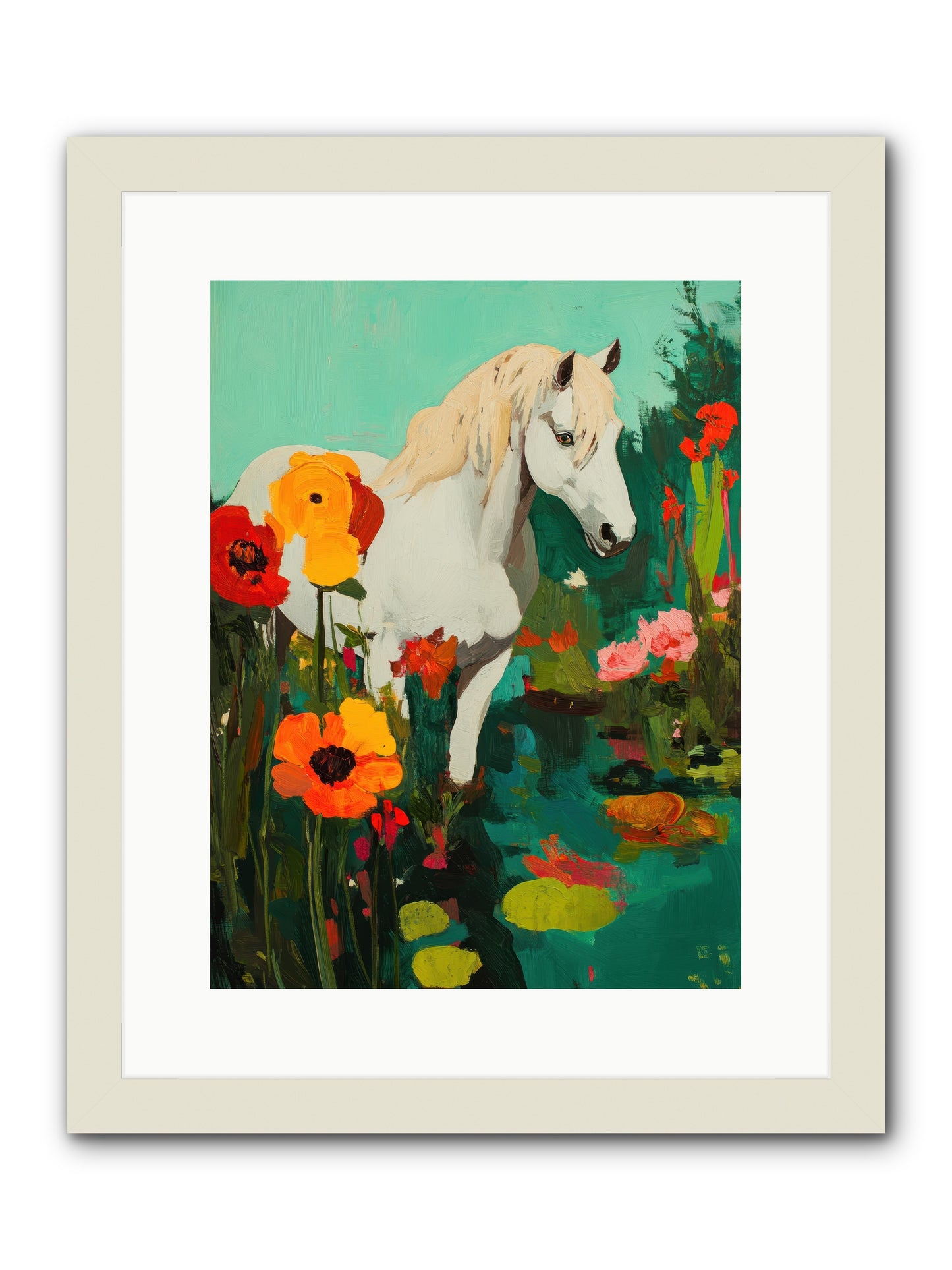 Wildflower -- Framed Print - White 12x16
