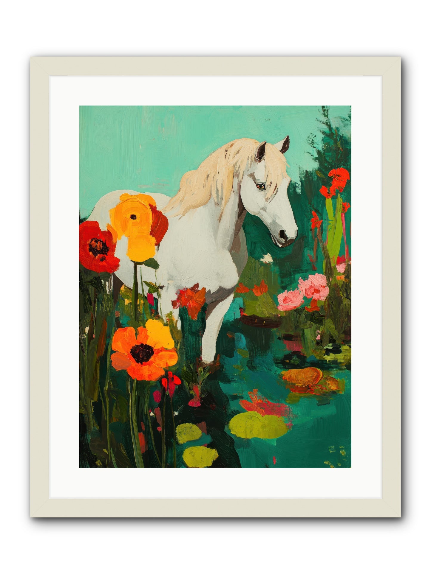 Wildflower -- Framed Print - White 18x24