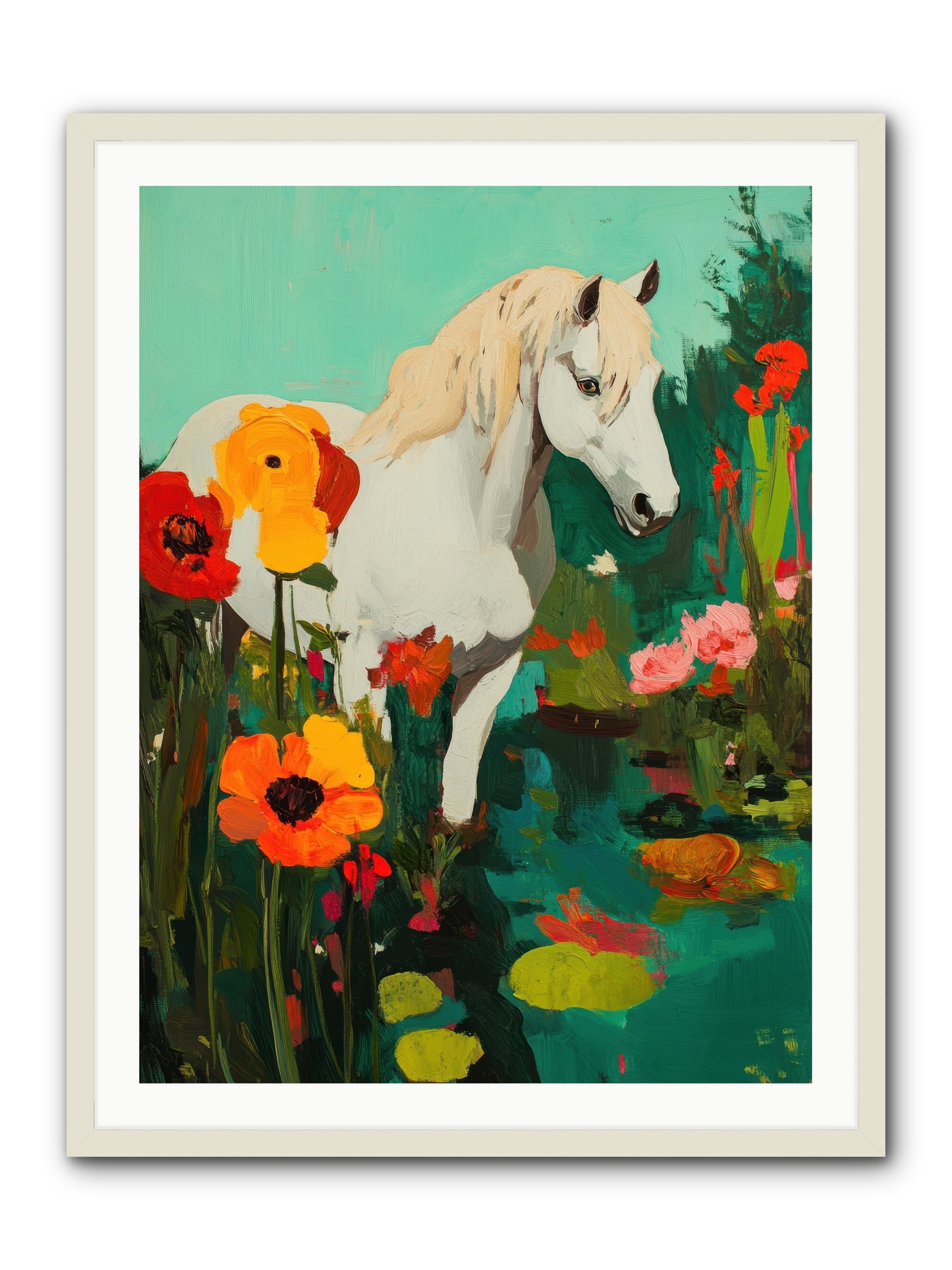 Wildflower -- Framed Print - White 30x40