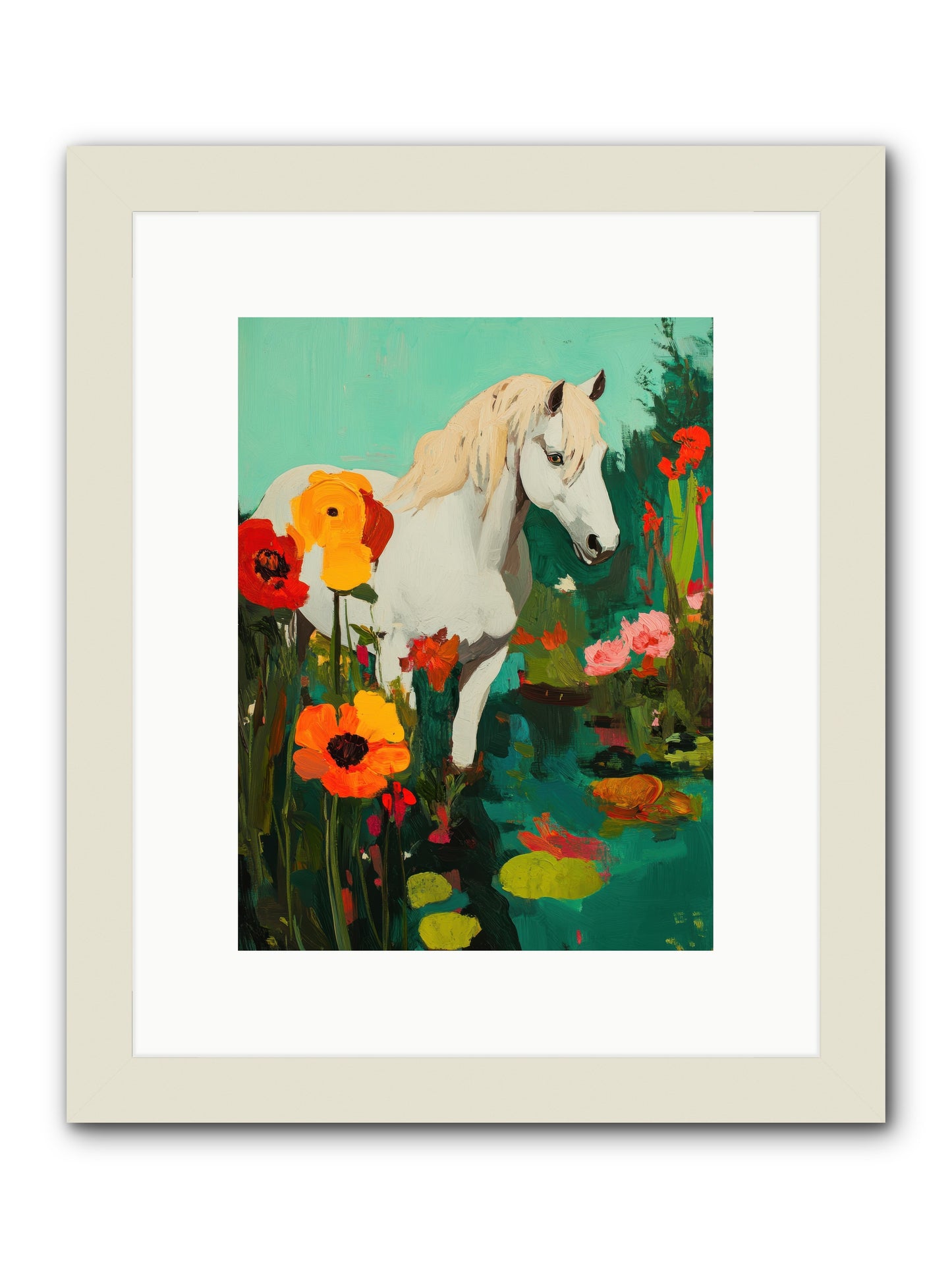 Wildflower -- Framed Print - White 9x12