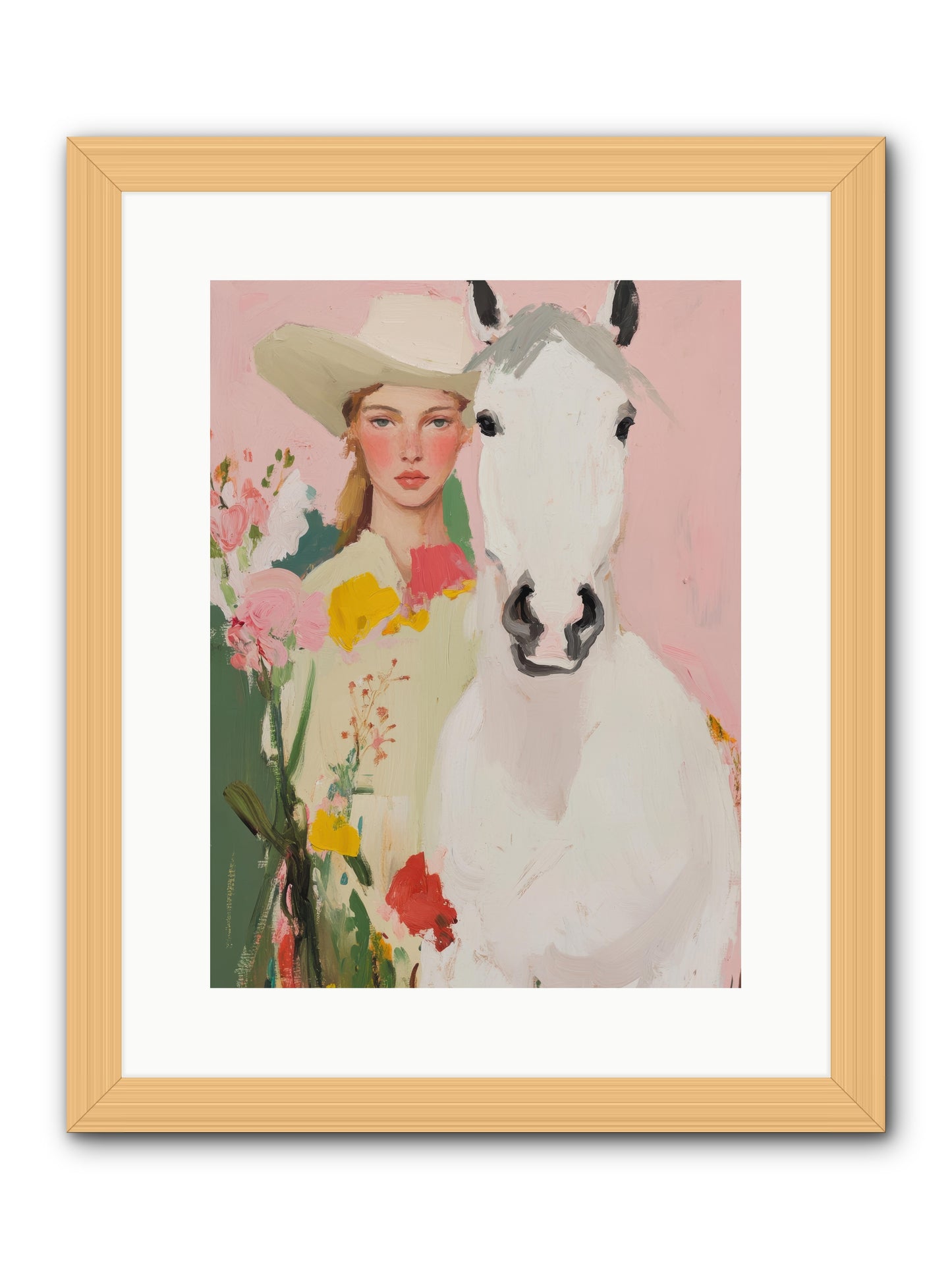 Wildflower Keeper -- Framed Print - Natural 12x16