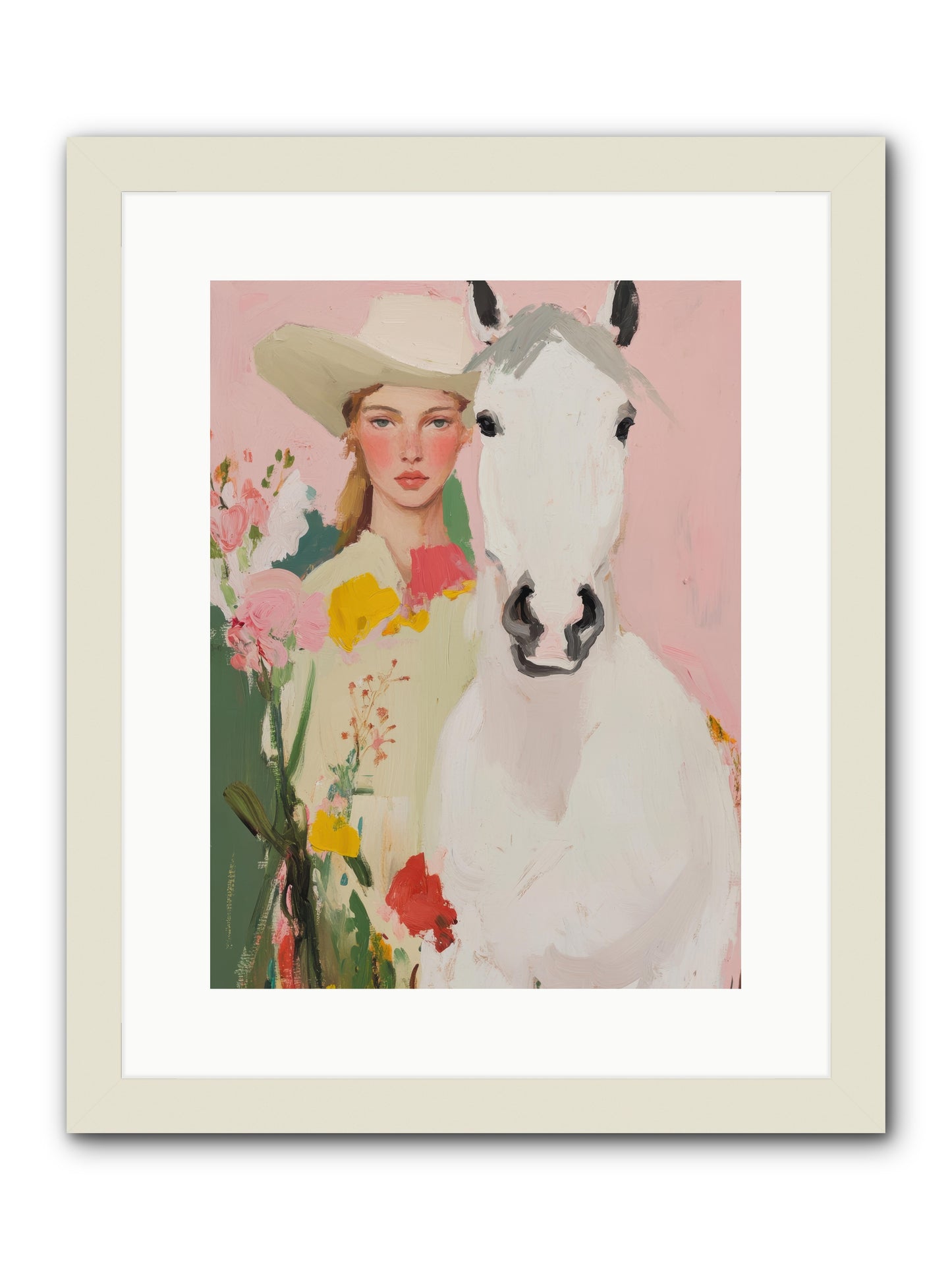 Wildflower Keeper -- Framed Print - White 12x16