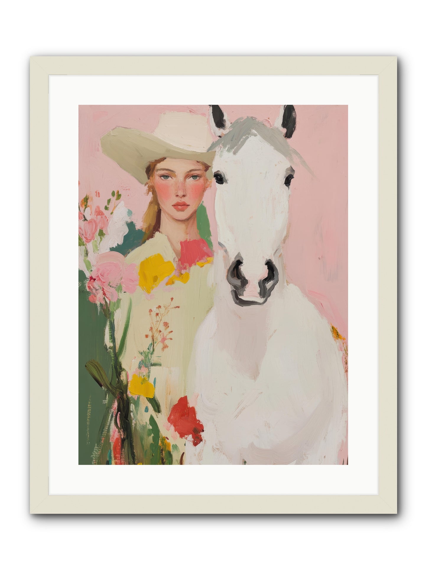 Wildflower Keeper -- Framed Print - White 18x24