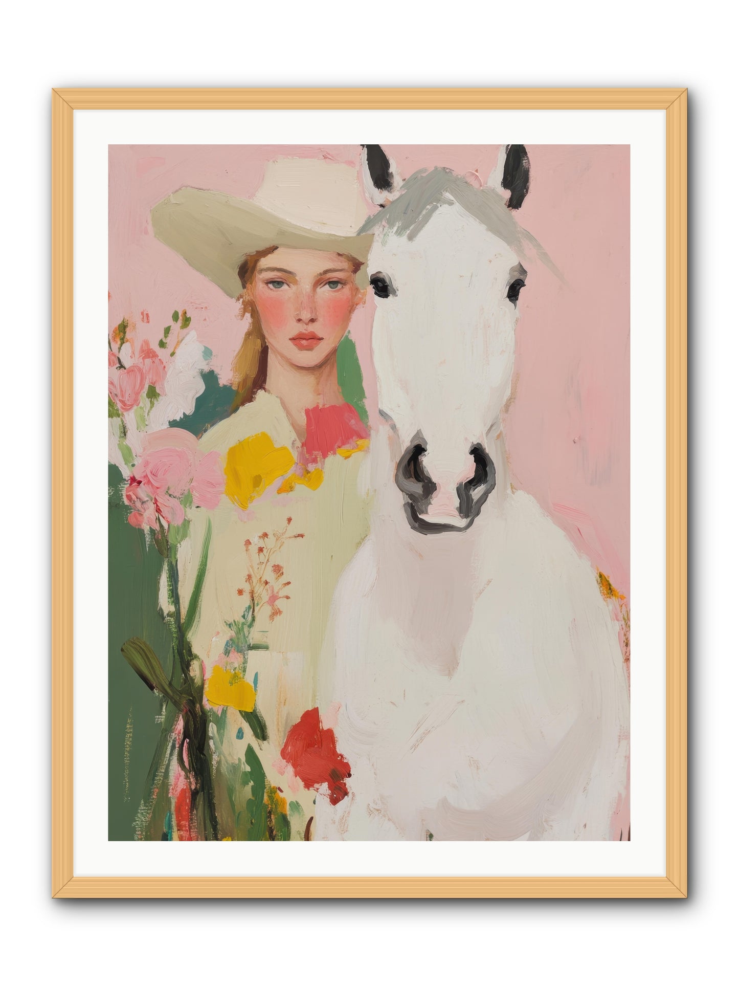 Wildflower Keeper -- Framed Print - Natural 30x40