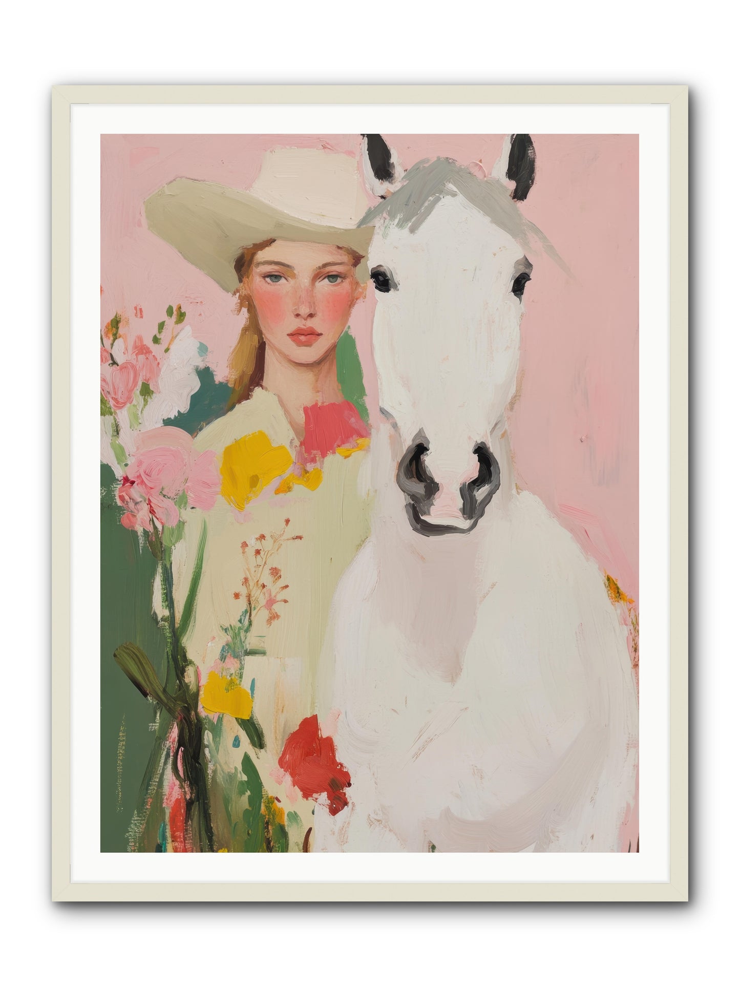Wildflower Keeper -- Framed Print - White 36x48