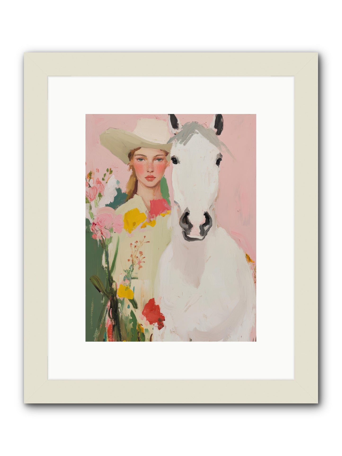 Wildflower Keeper -- Framed Print - White 9x12