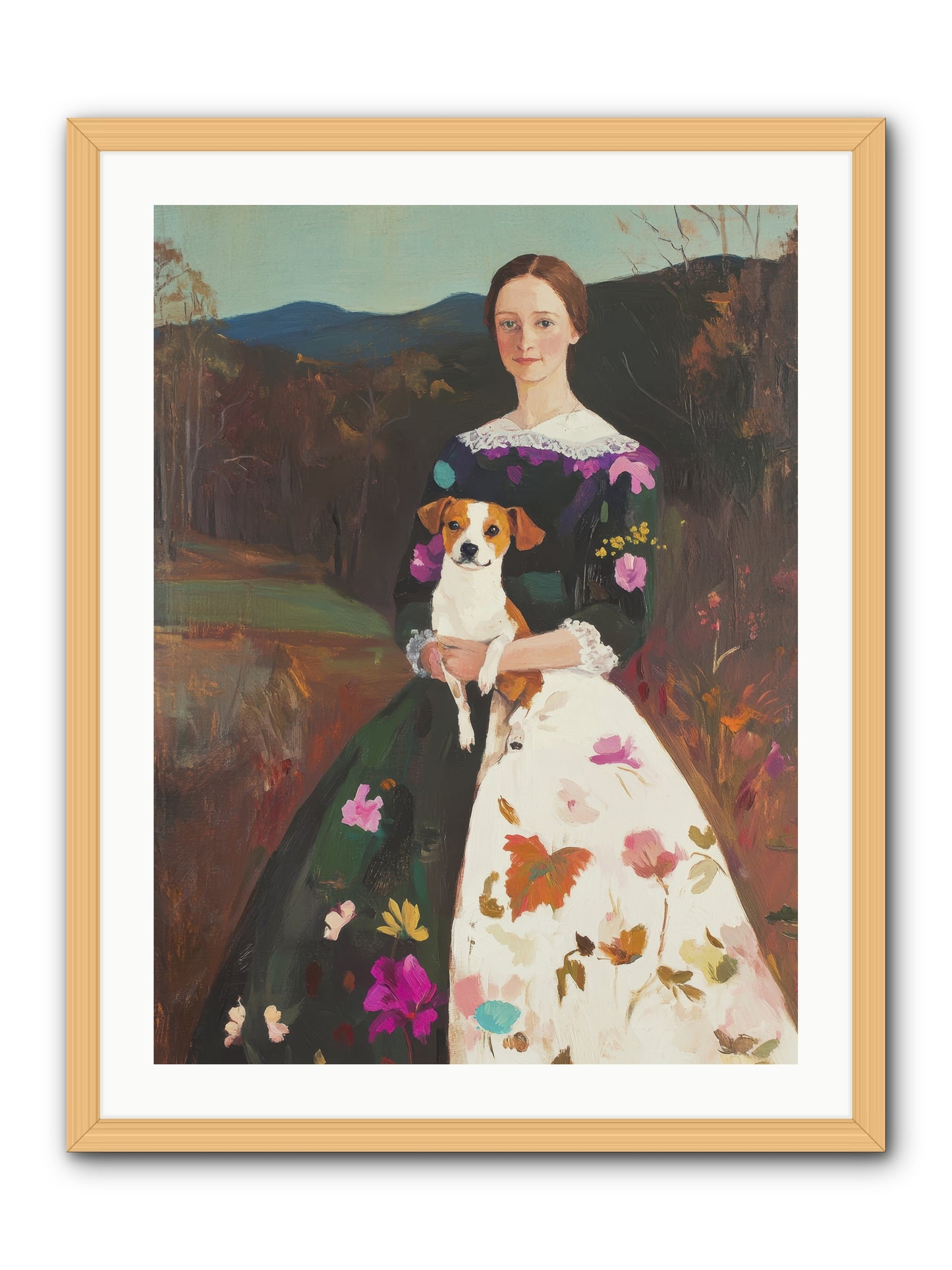Wildflower Whispers -- Framed Print - Natural 24x32