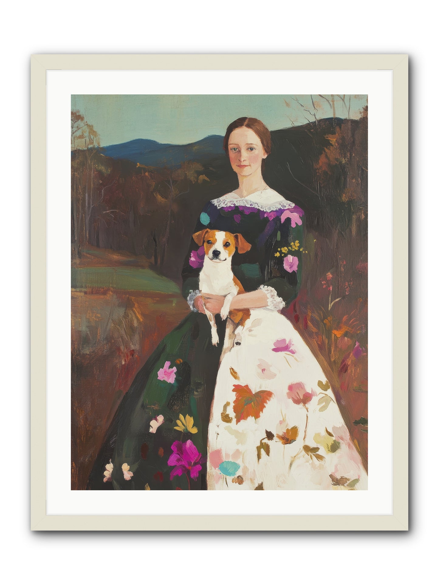 Wildflower Whispers -- Framed Print - White 24x32