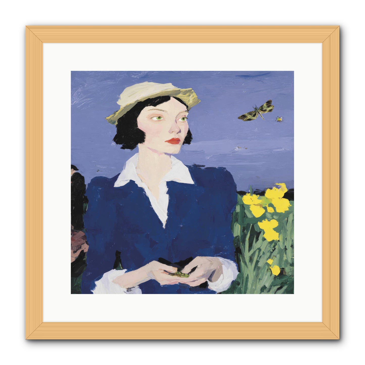 Wildness Joined for Tea -- Framed Print - Natural 16x16