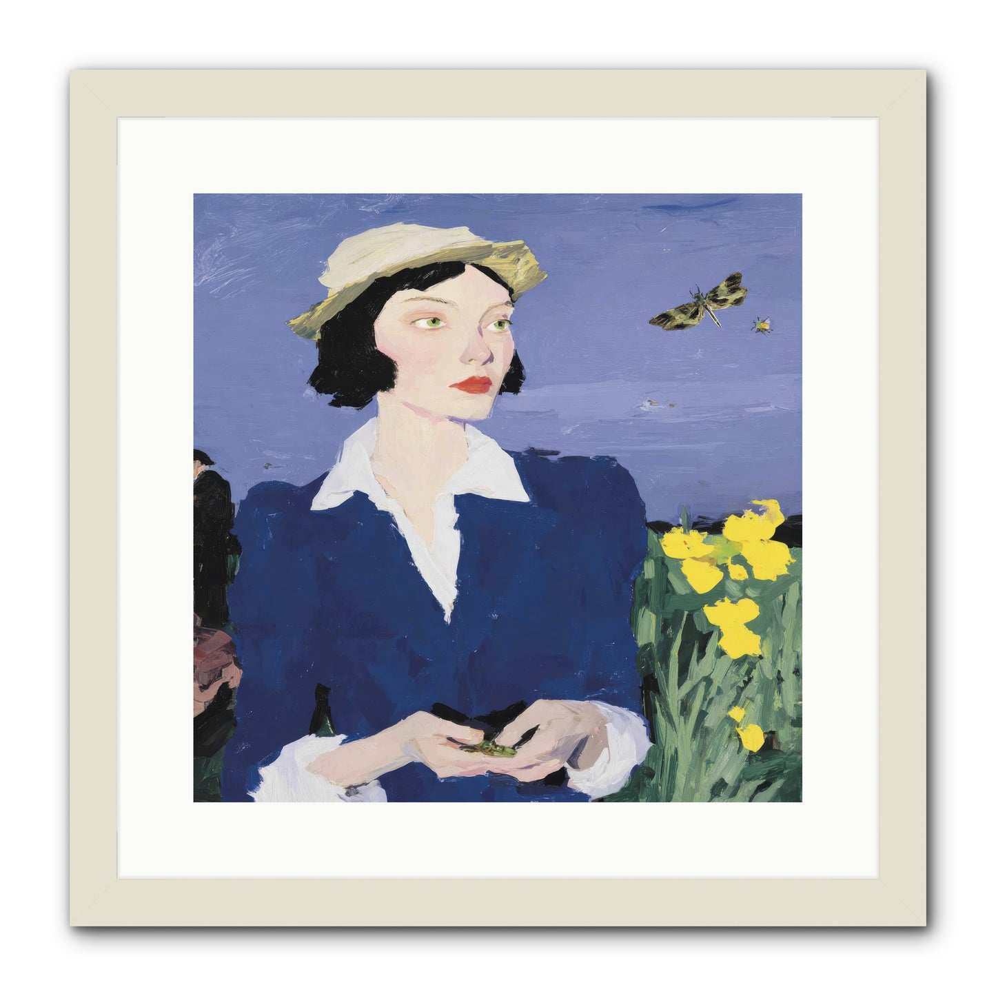 Wildness Joined for Tea -- Framed Print - White 16x16