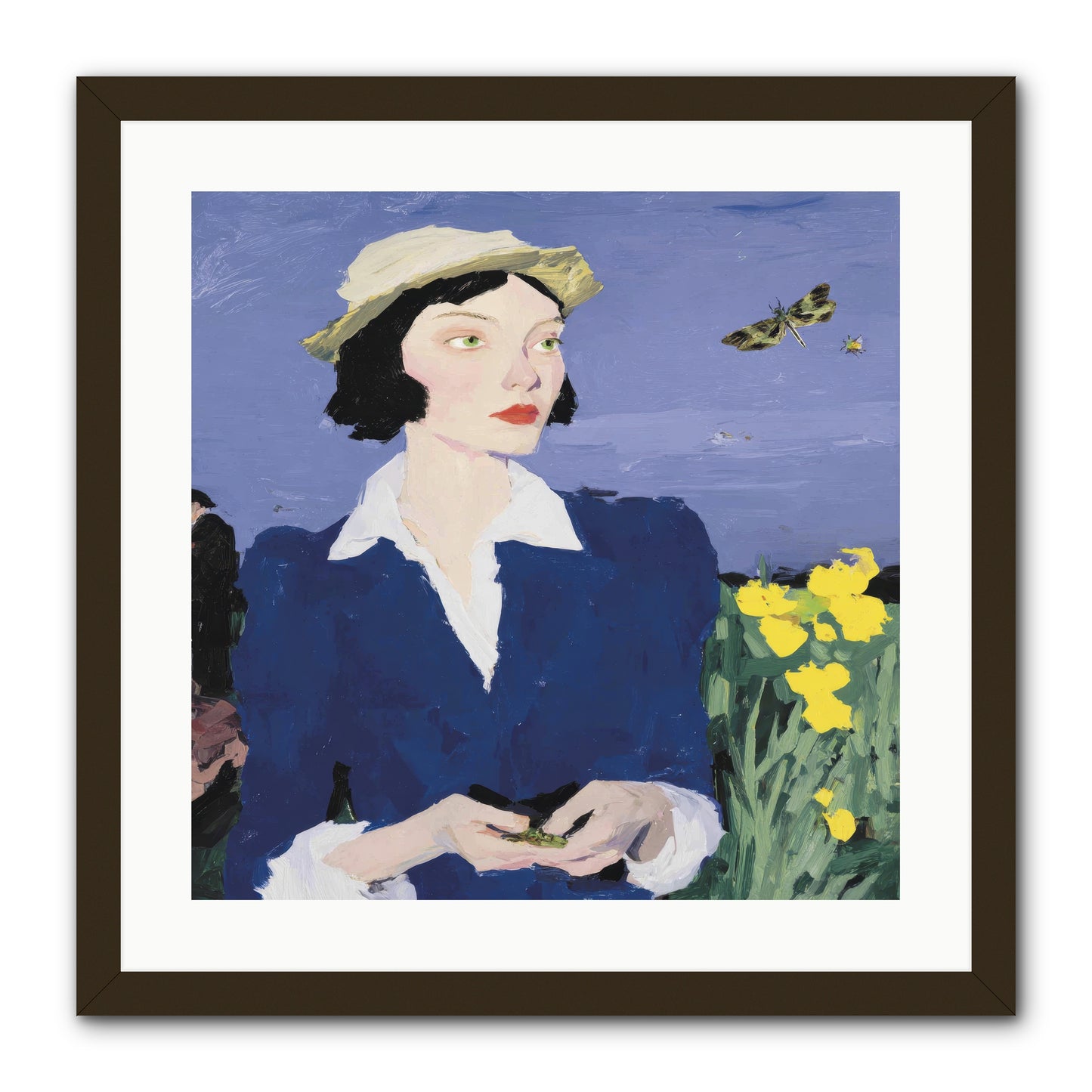 Wildness Joined for Tea -- Framed Print - Black 20x20