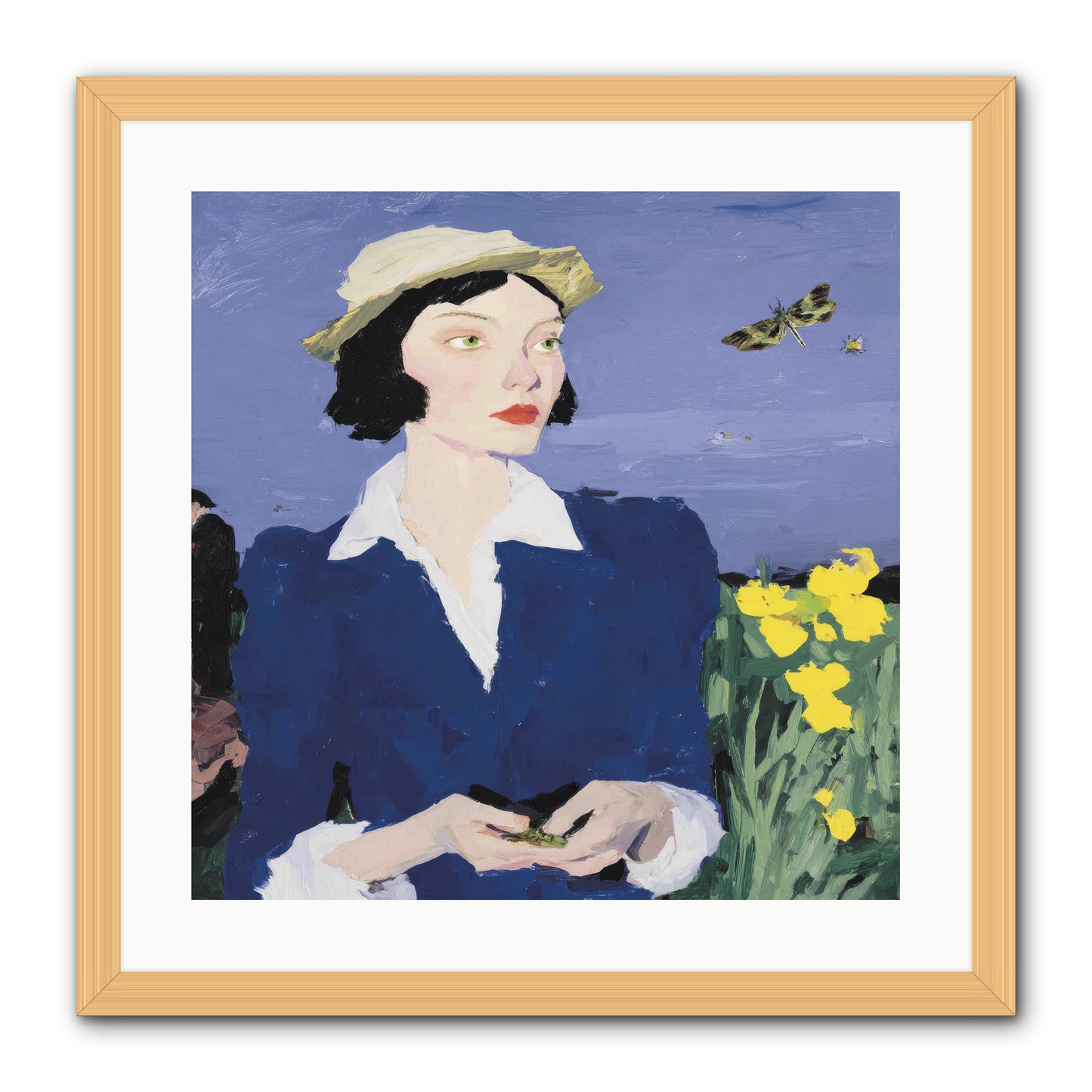 Wildness Joined for Tea -- Framed Print - Natural 20x20