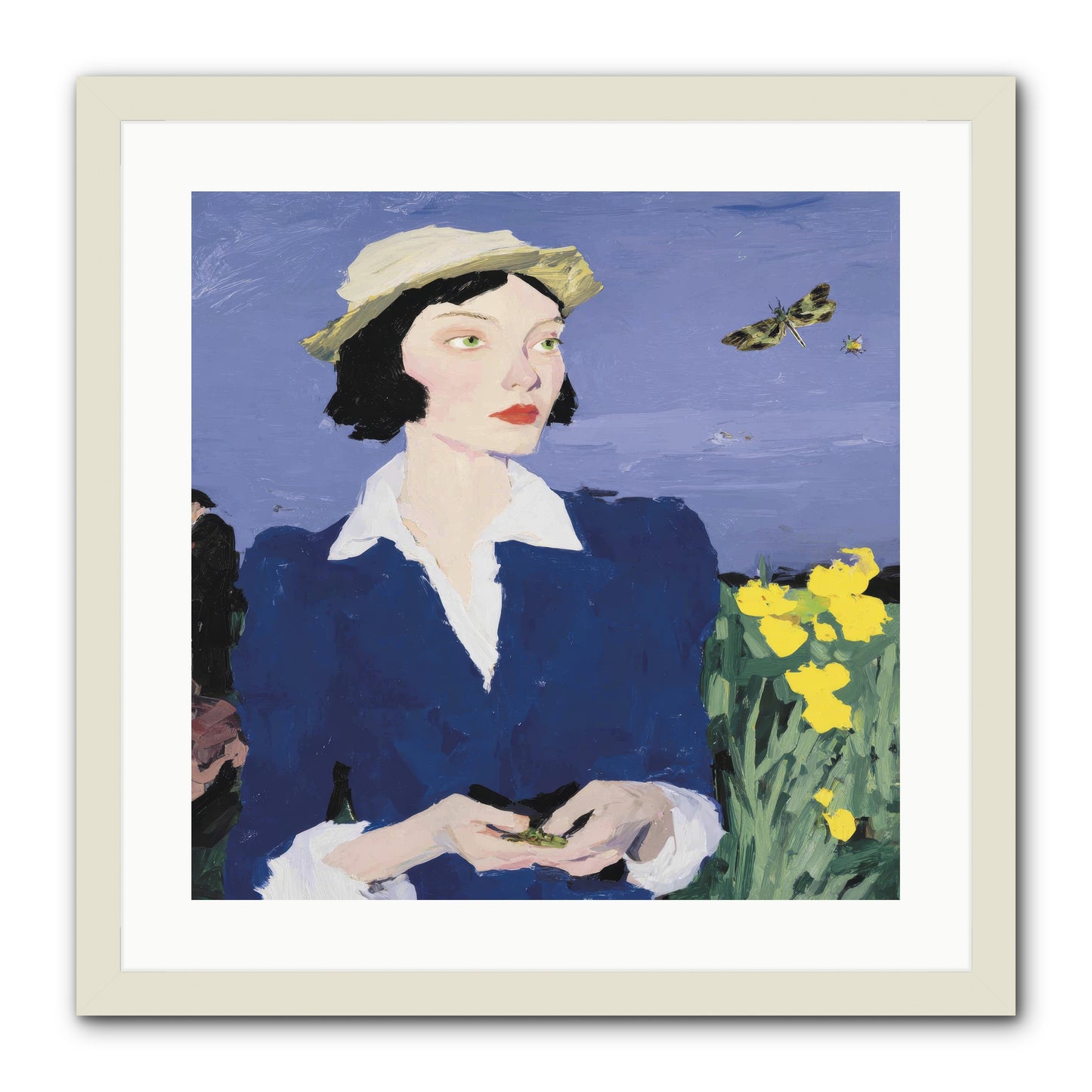 Wildness Joined for Tea -- Framed Print - White 20x20