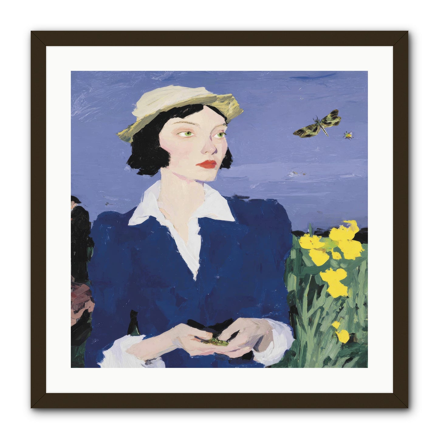 Wildness Joined for Tea -- Framed Print - Black 24x24