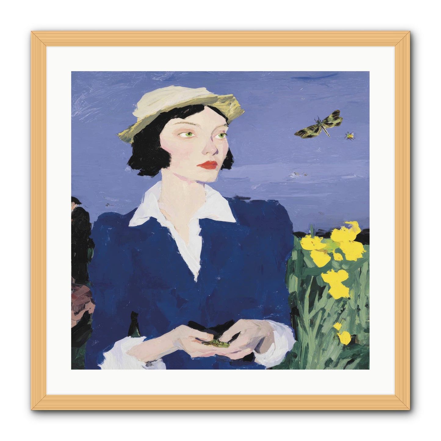 Wildness Joined for Tea -- Framed Print - Natural 24x24