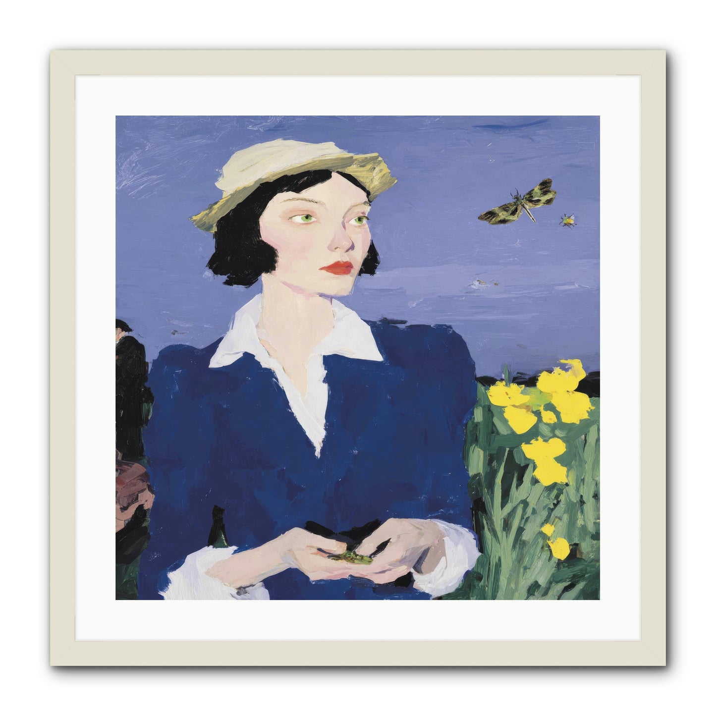 Wildness Joined for Tea -- Framed Print - White 24x24