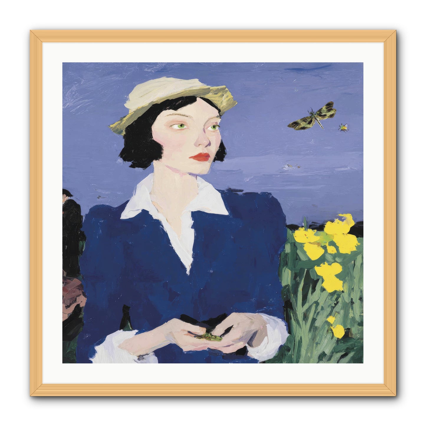 Wildness Joined for Tea -- Framed Print - Natural 30x30