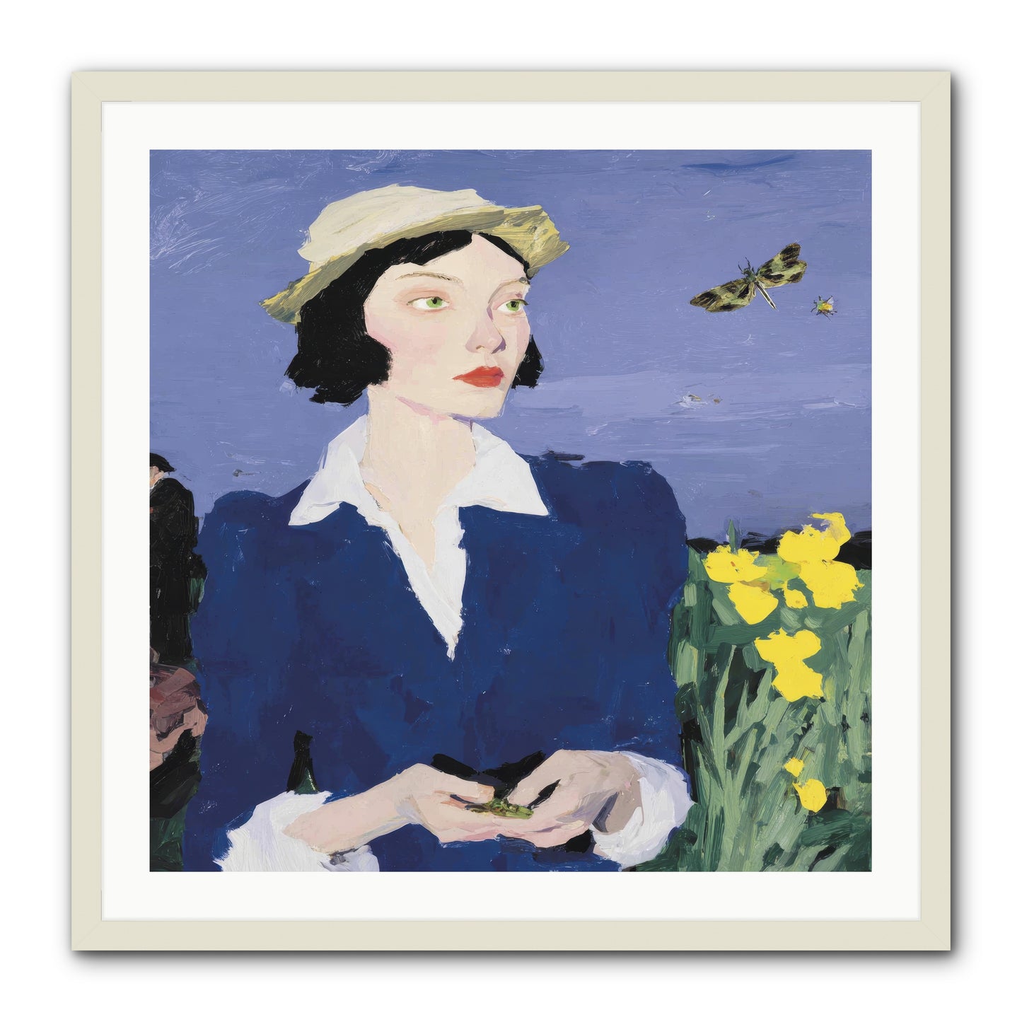 Wildness Joined for Tea -- Framed Print - White 30x30