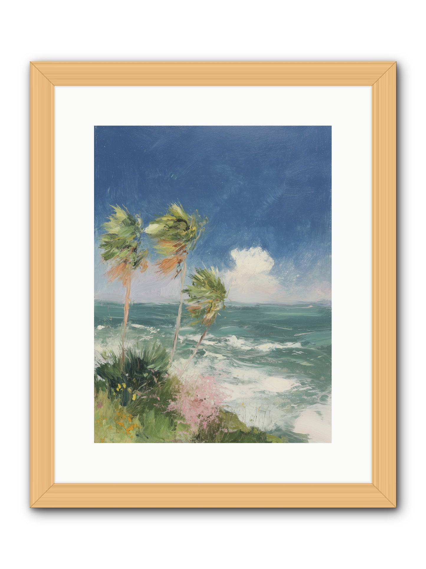 Wind-Kissed Wandering -- Framed Print - Natural 12x16