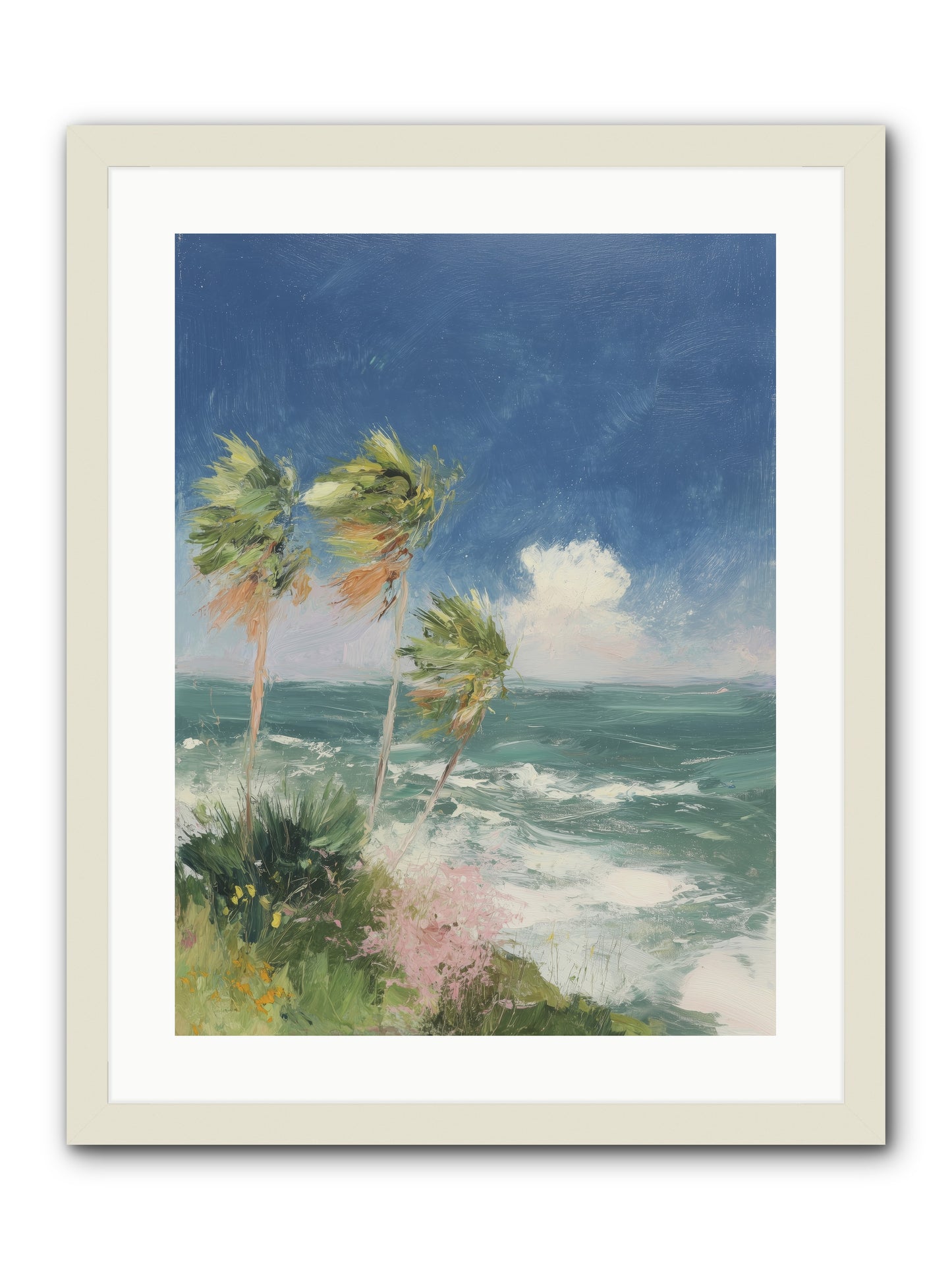 Wind-Kissed Wandering -- Framed Print - White 18x24