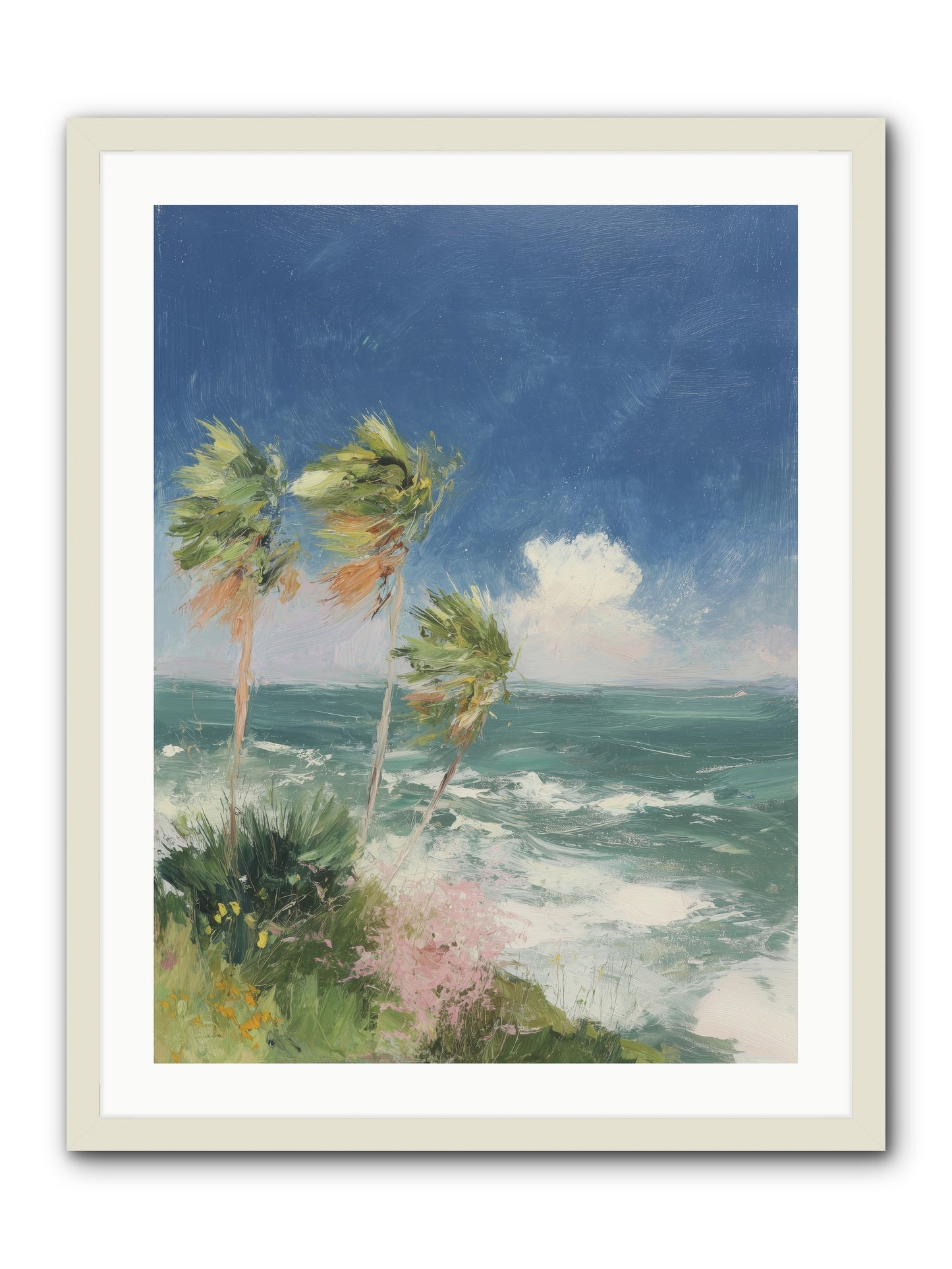 Wind-Kissed Wandering -- Framed Print - White 24x32