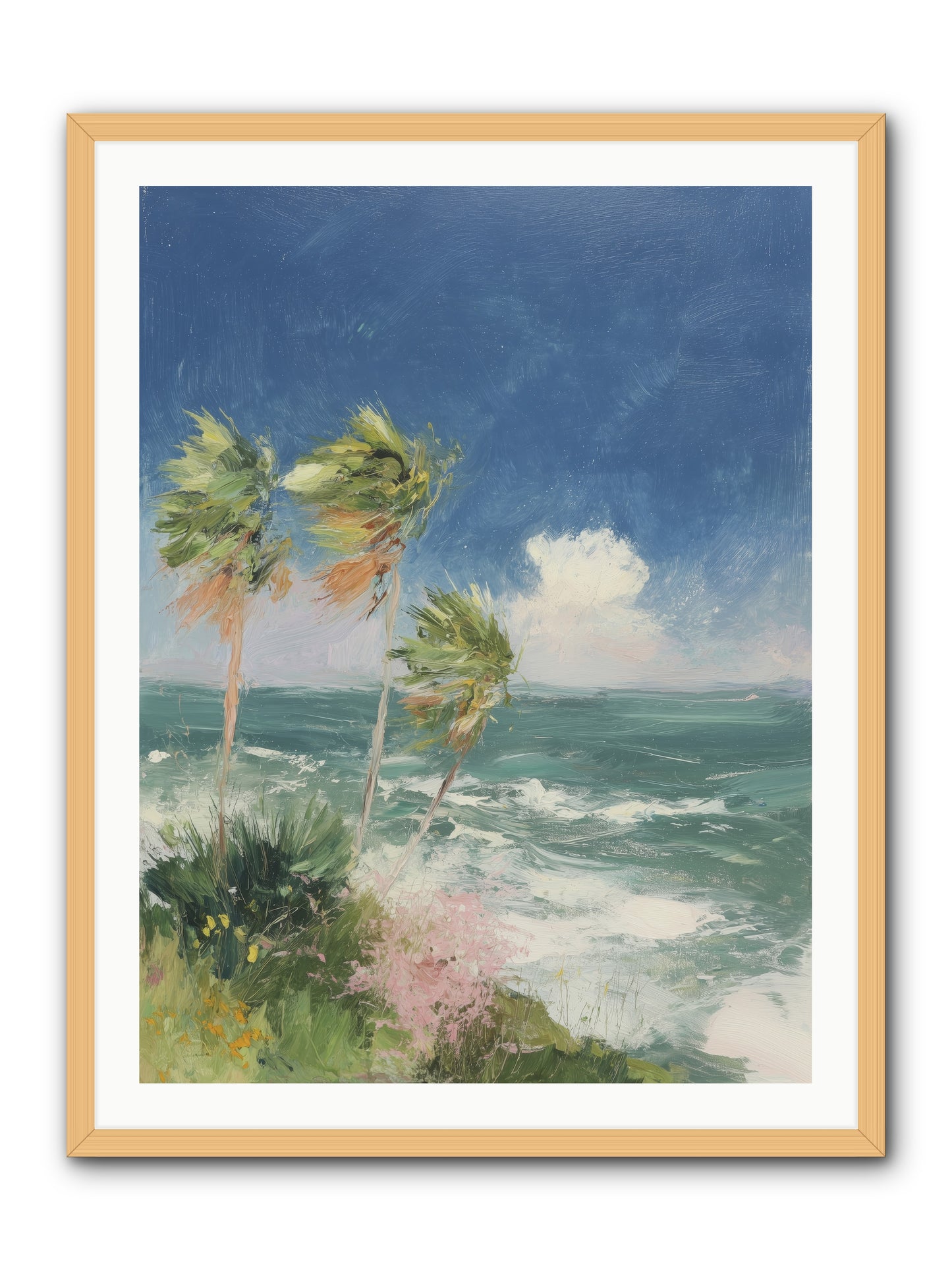 Wind-Kissed Wandering -- Framed Print - Natural 30x40