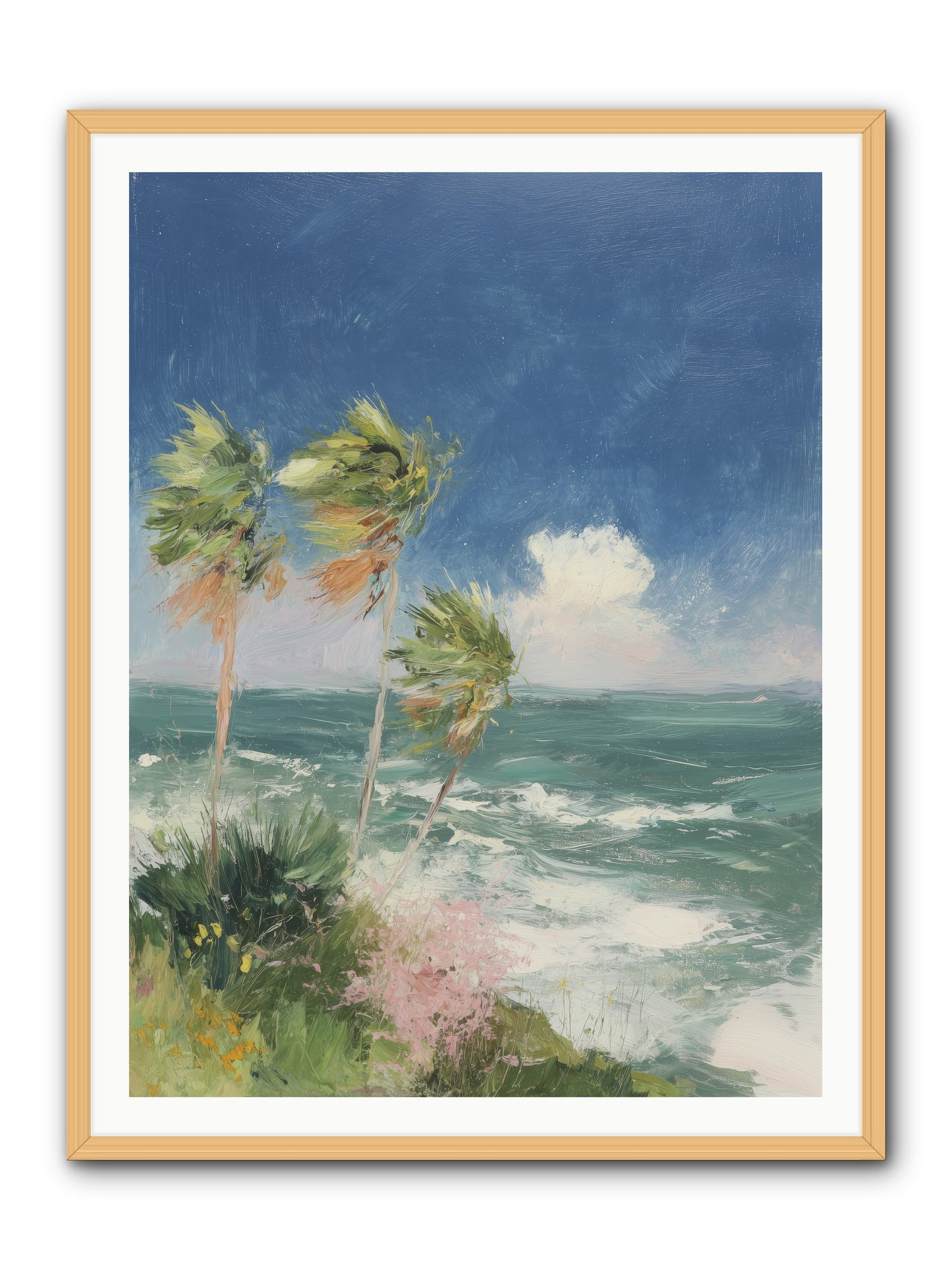 Wind-Kissed Wandering -- Framed Print - Natural 36x48
