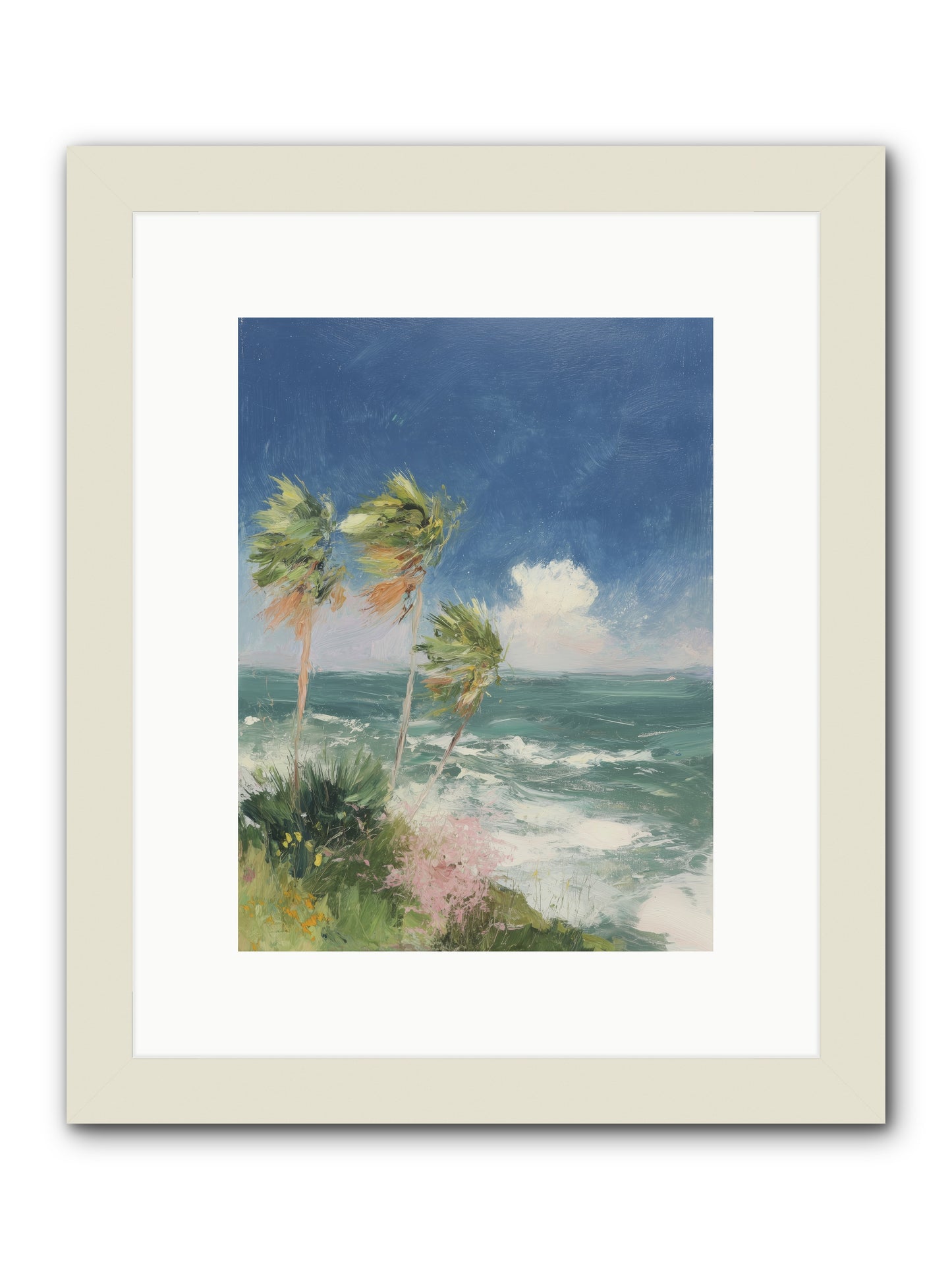 Wind-Kissed Wandering -- Framed Print - White 9x12