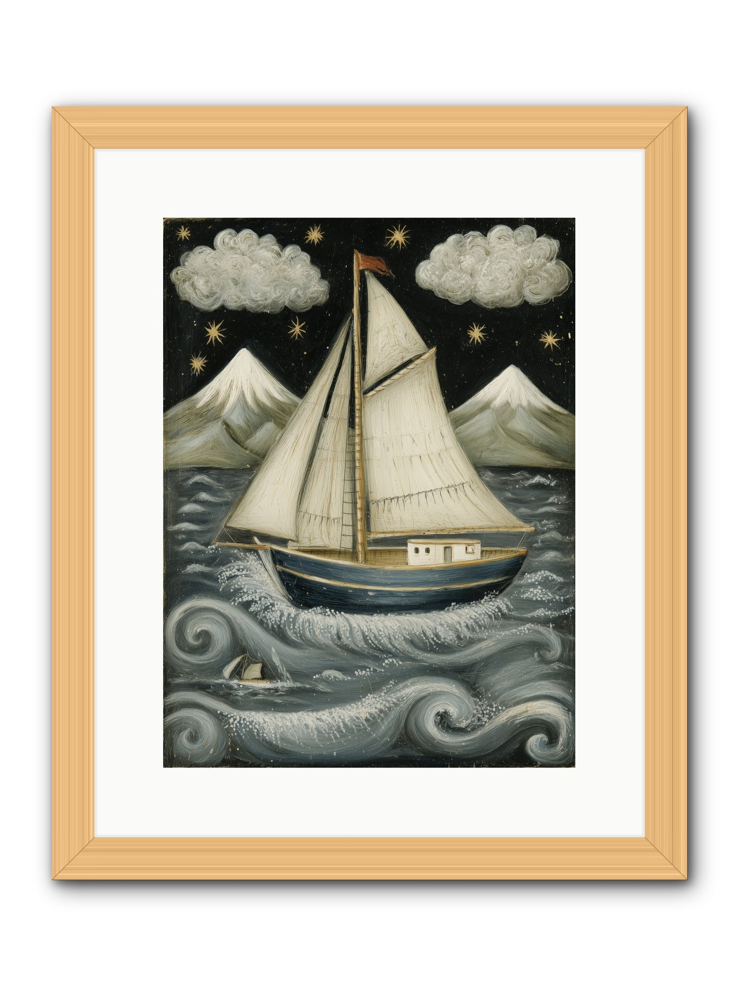 Wind Singer -- Framed Print - Natural 12x16