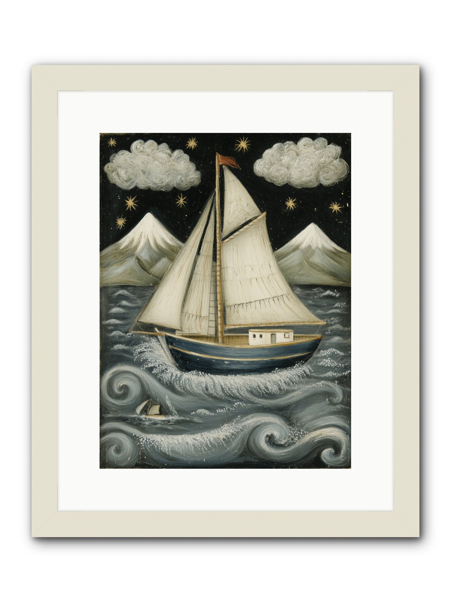 Wind Singer -- Framed Print - White 12x16