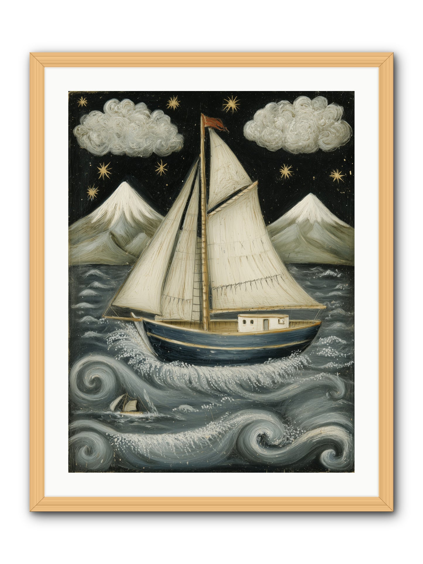 Wind Singer -- Framed Print - Natural 24x32