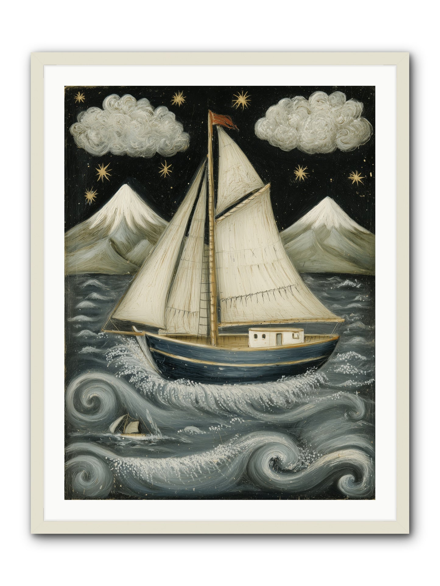 Wind Singer -- Framed Print - White 30x40