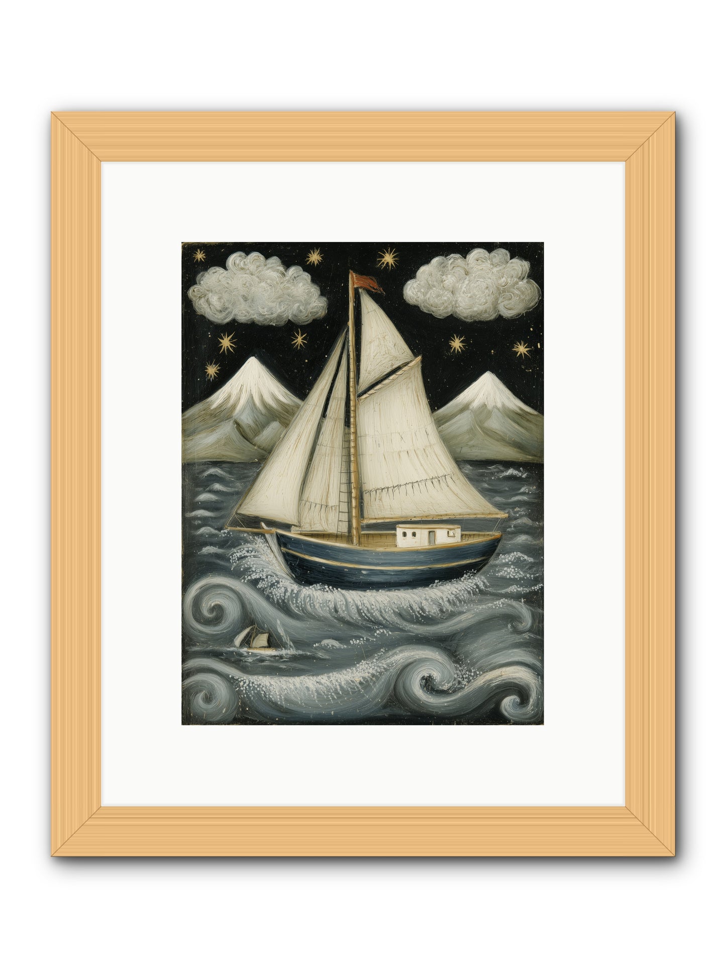 Wind Singer -- Framed Print - Natural 9x12
