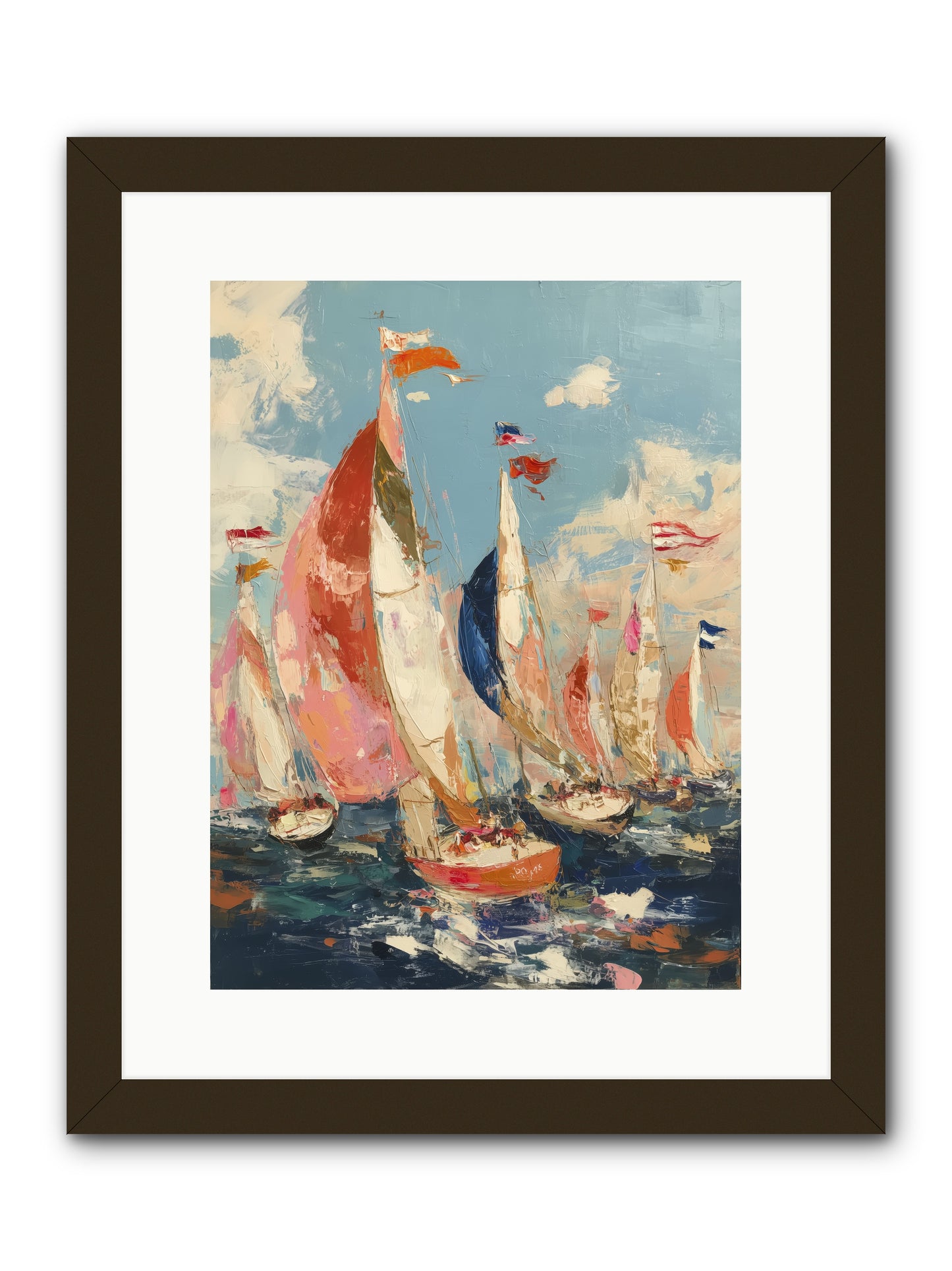 Wind and Wave -- Framed Print - Black 12x16