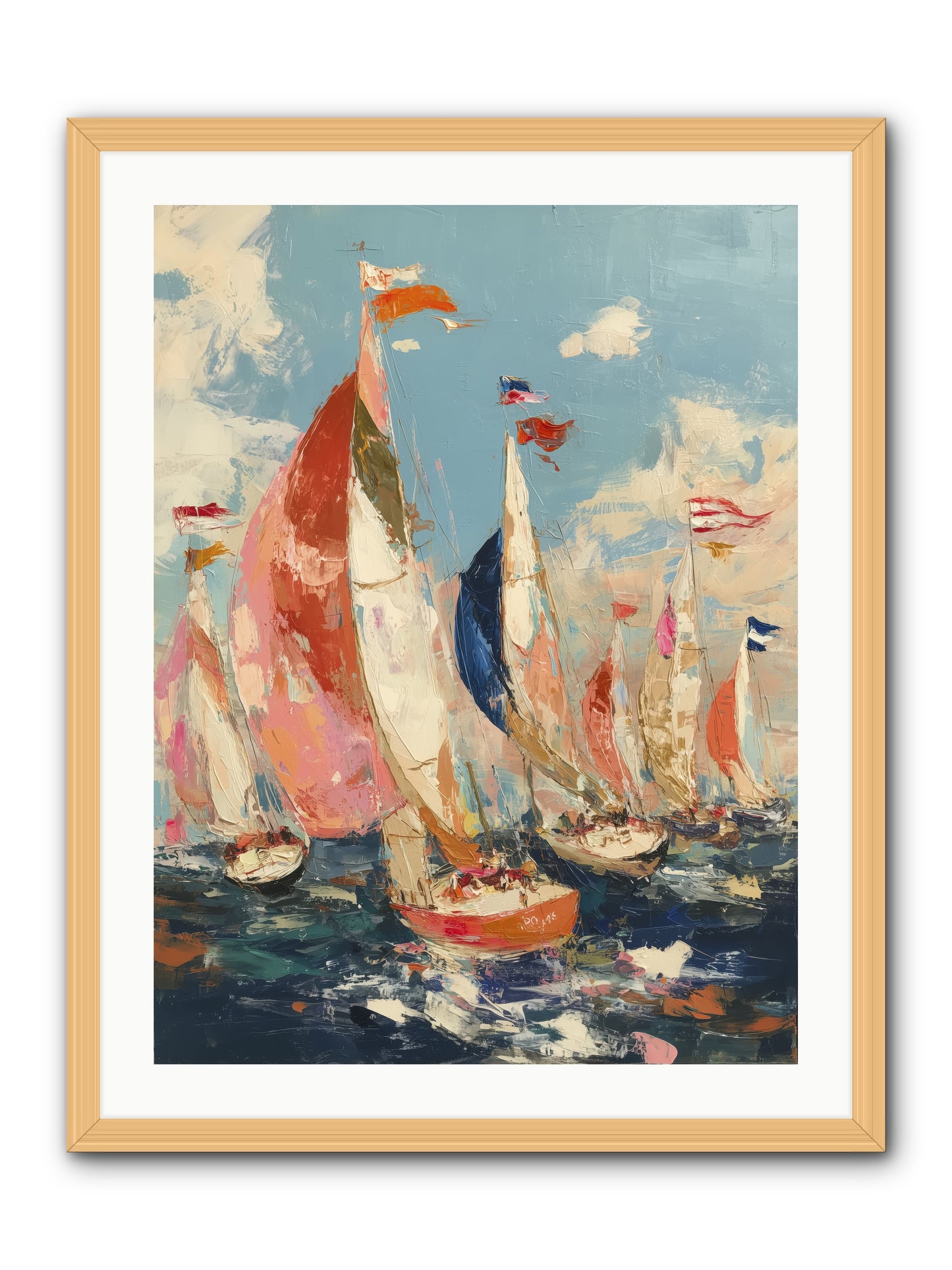 Wind and Wave -- Framed Print - Natural 24x32
