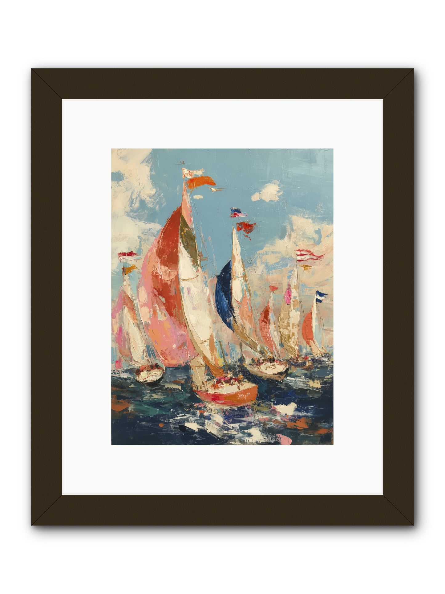 Wind and Wave -- Framed Print - Black 9x12