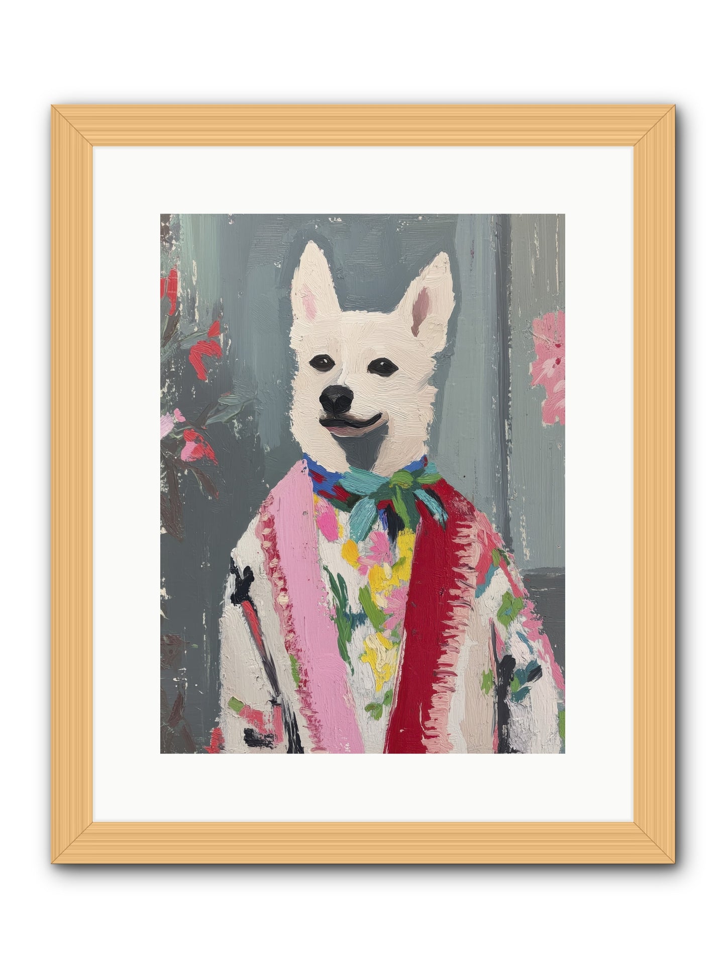 Window Seat Philosopher -- Framed Print - Natural 12x16