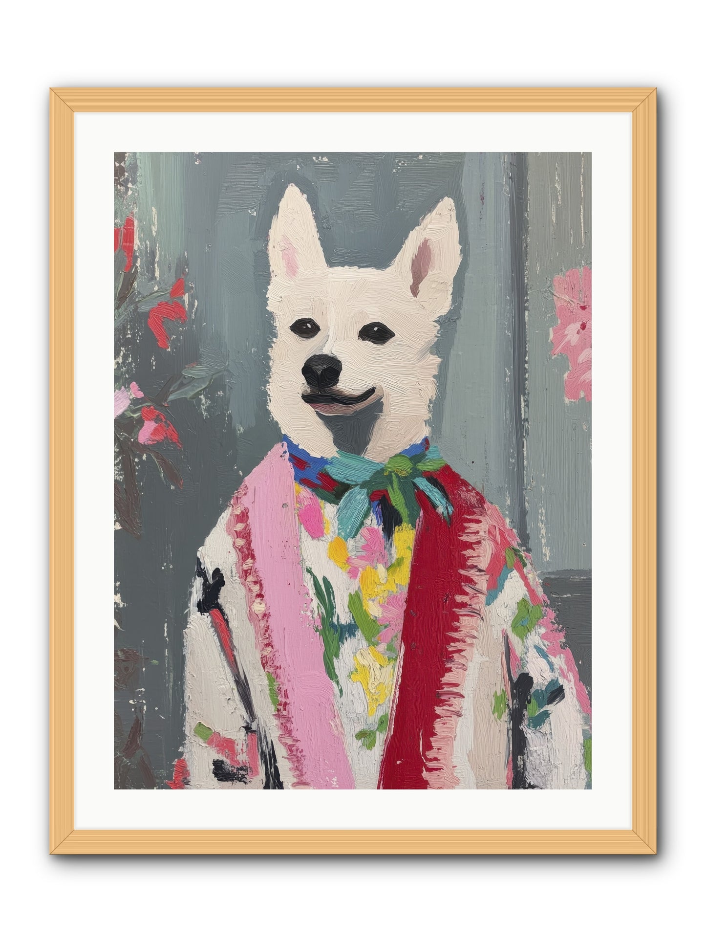Window Seat Philosopher -- Framed Print - Natural 24x32