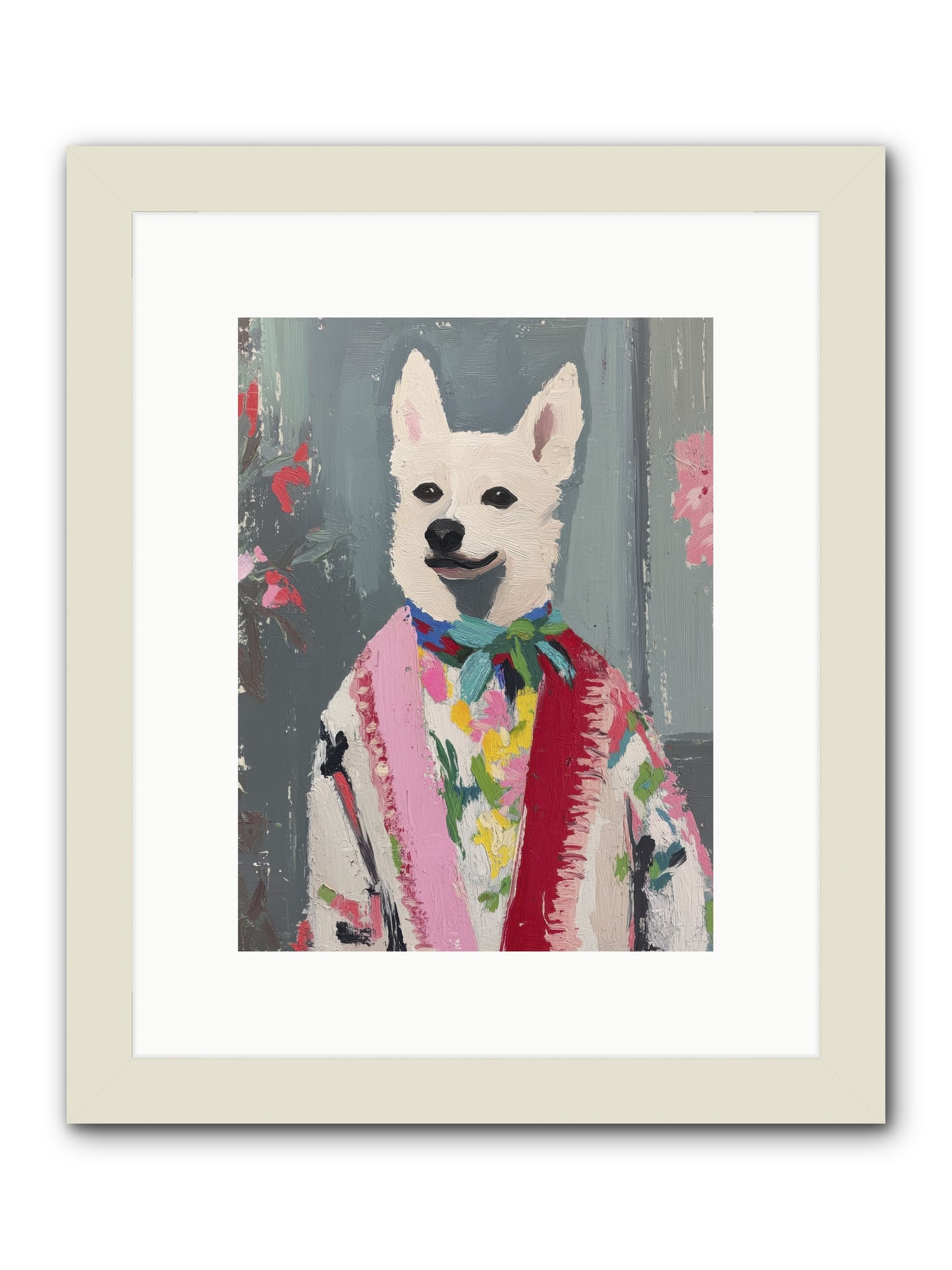 Window Seat Philosopher -- Framed Print - White 9x12