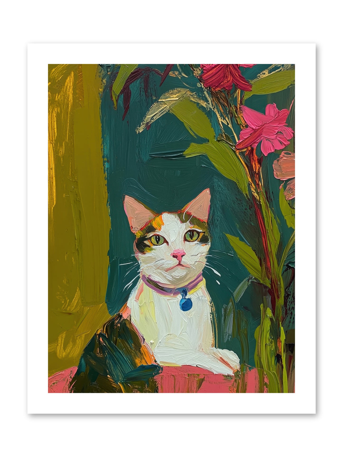 Windowsill Guardian -- Paper Print 12x16