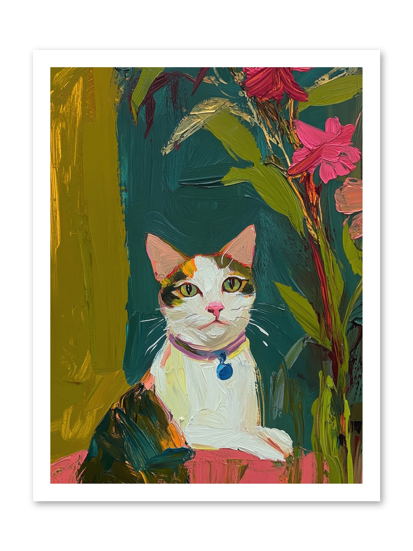 Windowsill Guardian -- Loose Canvas Print 18x24