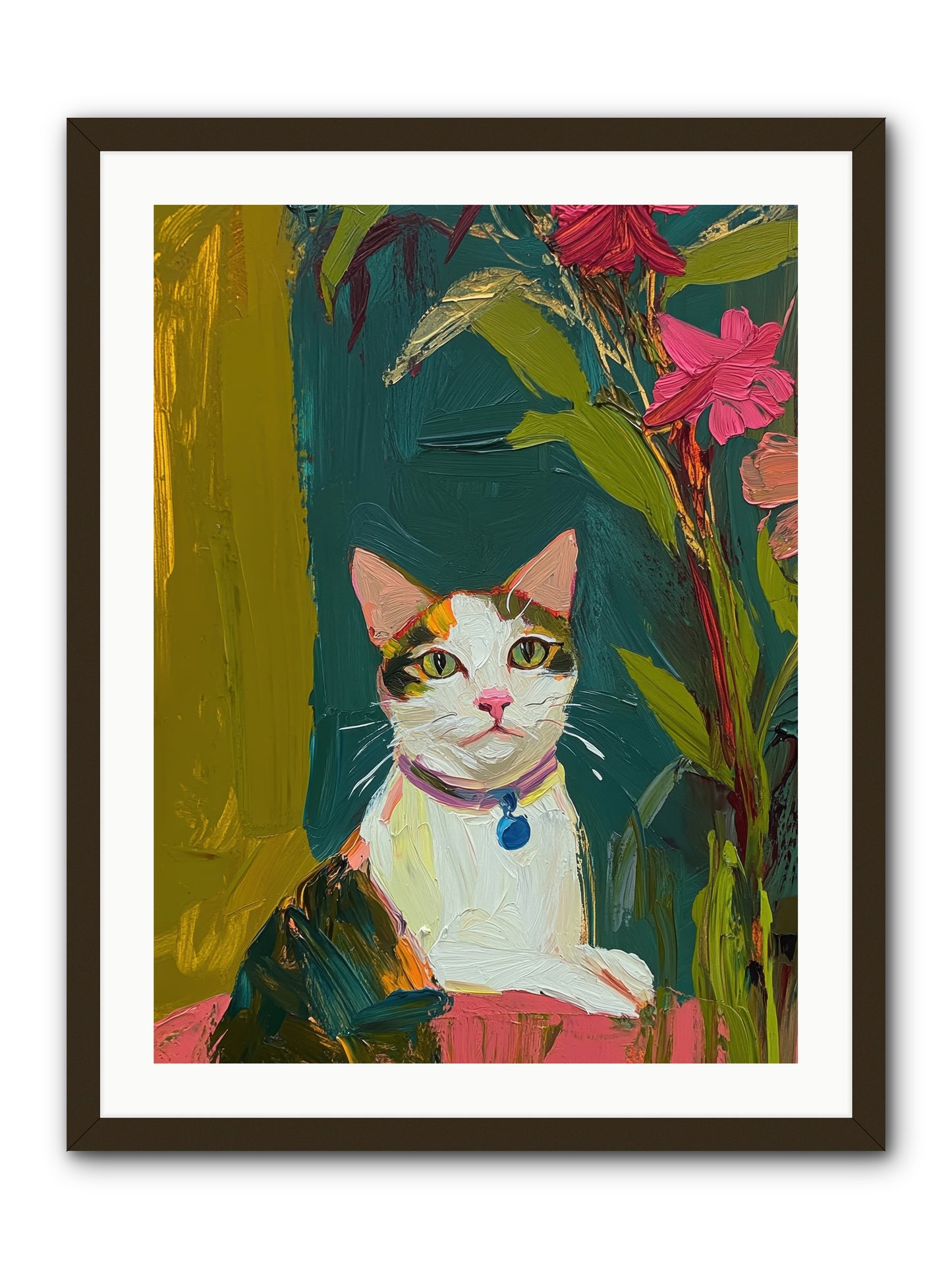 Windowsill Guardian -- Framed Print - Black 24x32